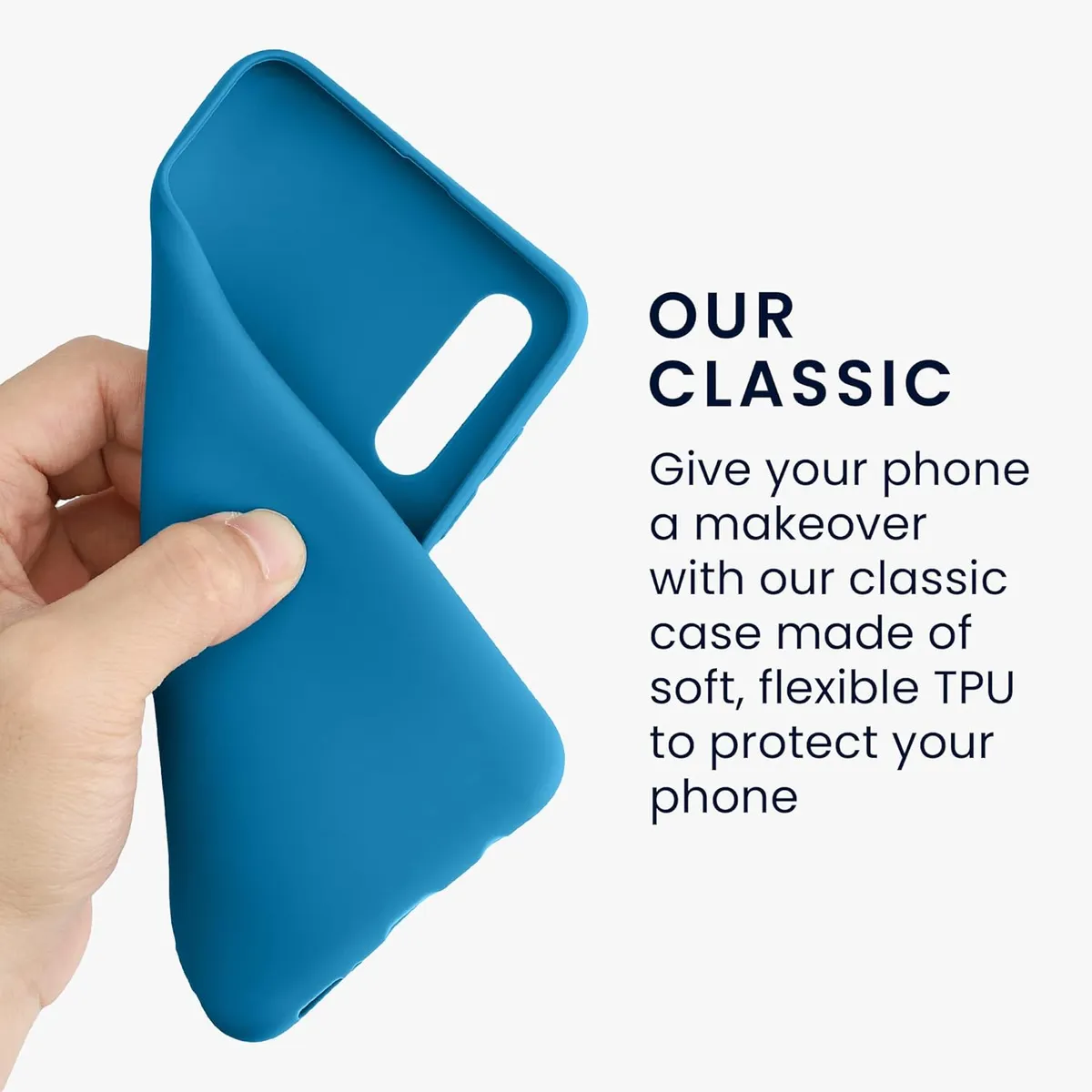 kwmobile Case Compatible with Samsung Galaxy A30s Case - Soft Slim Protective TPU Silicone Cover - Caribbean Blue