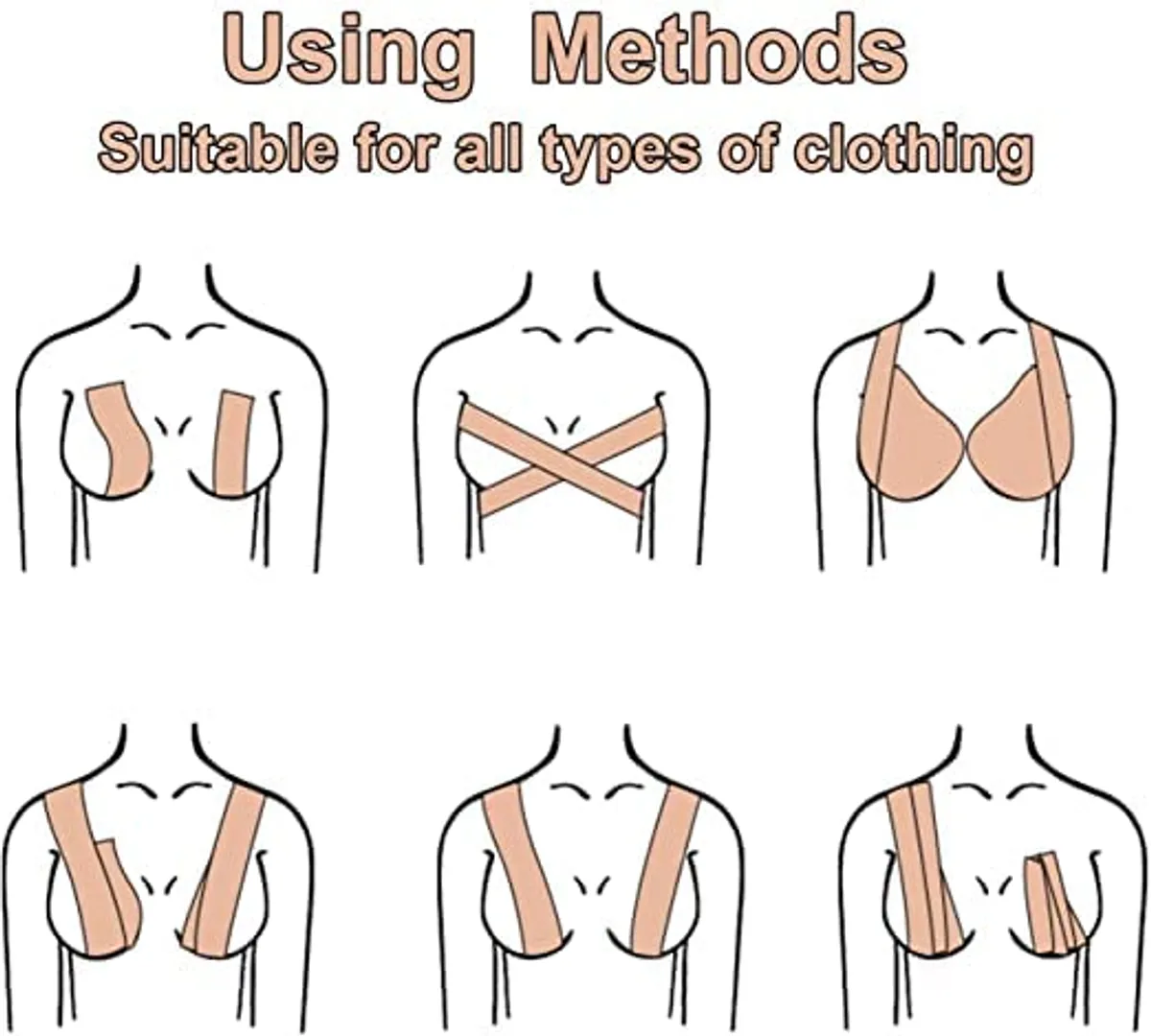Breast Lift Tape for Contour Lift & Fashion | Boobytape Bra Alternative of Breasts