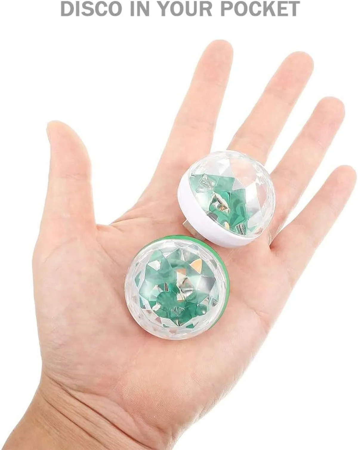 Mini Disco Lights, Sound Activated Disco Ball Party Lights, Applicable to USB Interface and Phones - RGB Light Effect Units for Home Disco, Kids Birthday, Christmas Party etc.