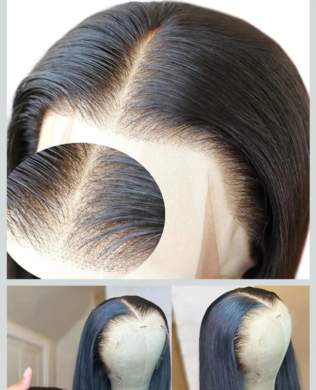 13x4 Lace Front Wigs 180% Density 100% Human hair Lace Front Wig Pre Plucked Glueless Wigs Straight Black lace front wig 13x4 HD Lace Frontal Wigs natural Lace Closure Wigs 18 Inch