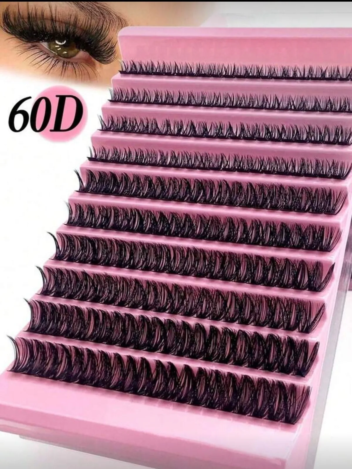 200PCS 60DDramatic C-Curl 8-16MM Mix DIY Lash Extension Kit Set DIY Bottom Lashes Eyelashes Book Big Volume Soft Individual Cluster Lashes Create A Fluffy Natural Wispy Y2k Butterfly Elements Pink Base Card Look At Home Long Lasting DIY Lashes