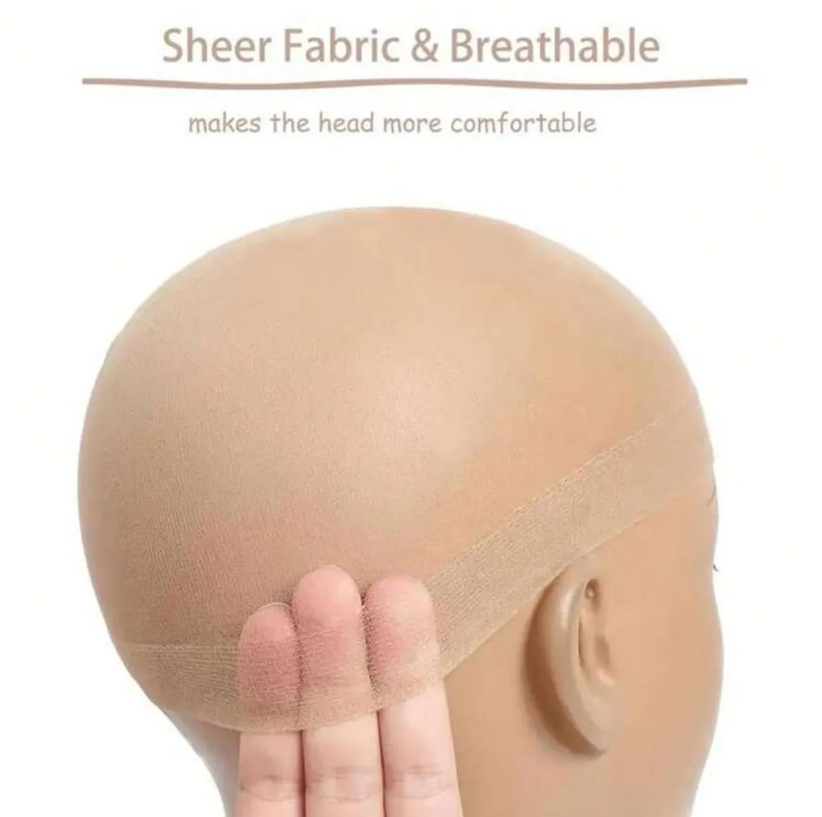 5 Packs Natural Skin Tone Breathable Invisible Wig Caps, Suitable For Cosplay, Role-Playing, Headwear