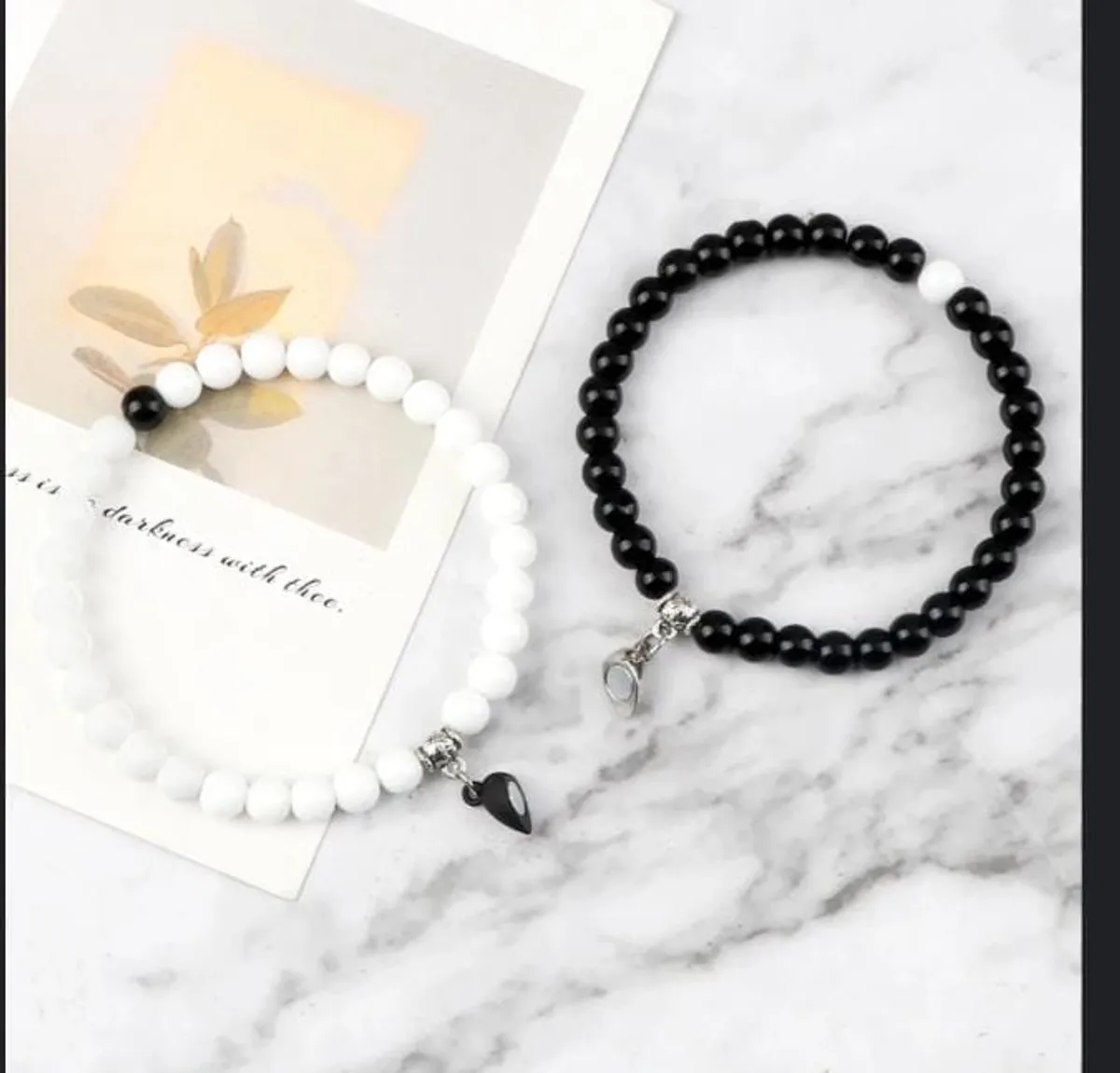 2pc bracelet magnetic hearts