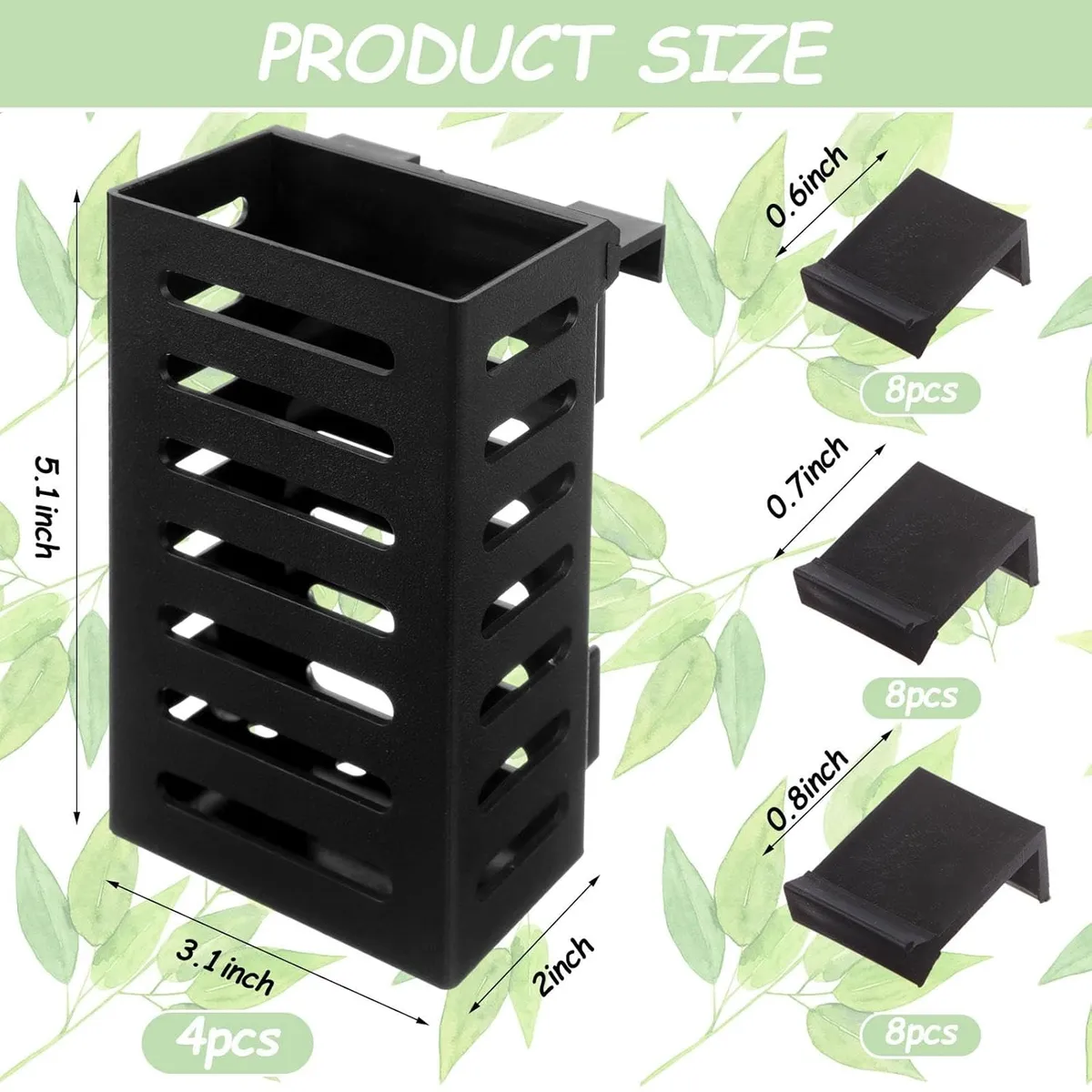 VAYINATO 2 Pcs Black Hanging Water Plant Holder (Box Type) Pot For Aquarium Fish Tank