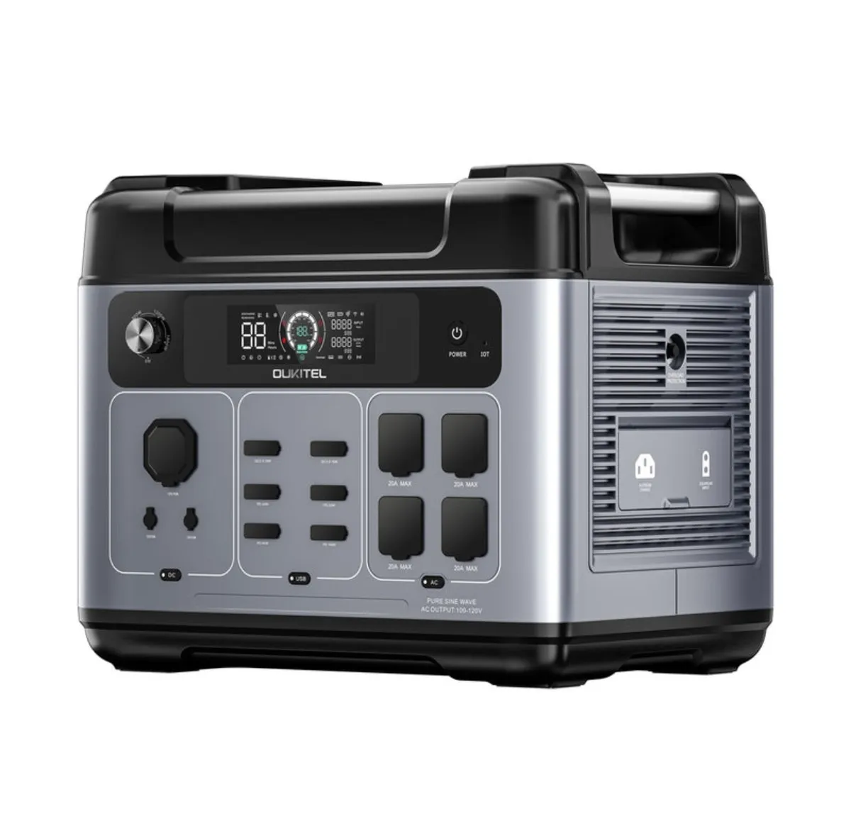 2400W Solar Generator (2048Wh LiFePO₄ Battery) with 550W Solar Panel, 110V AC Output, 5000W Peak, Fast Charging & Smart APP Control