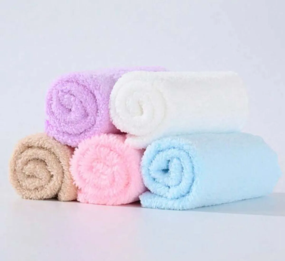 10pcs Towel Cloths, 10x10 Inch, Soft & Absorbent, Suitable For Bathing, Face, Hand, Kitchen, Spa