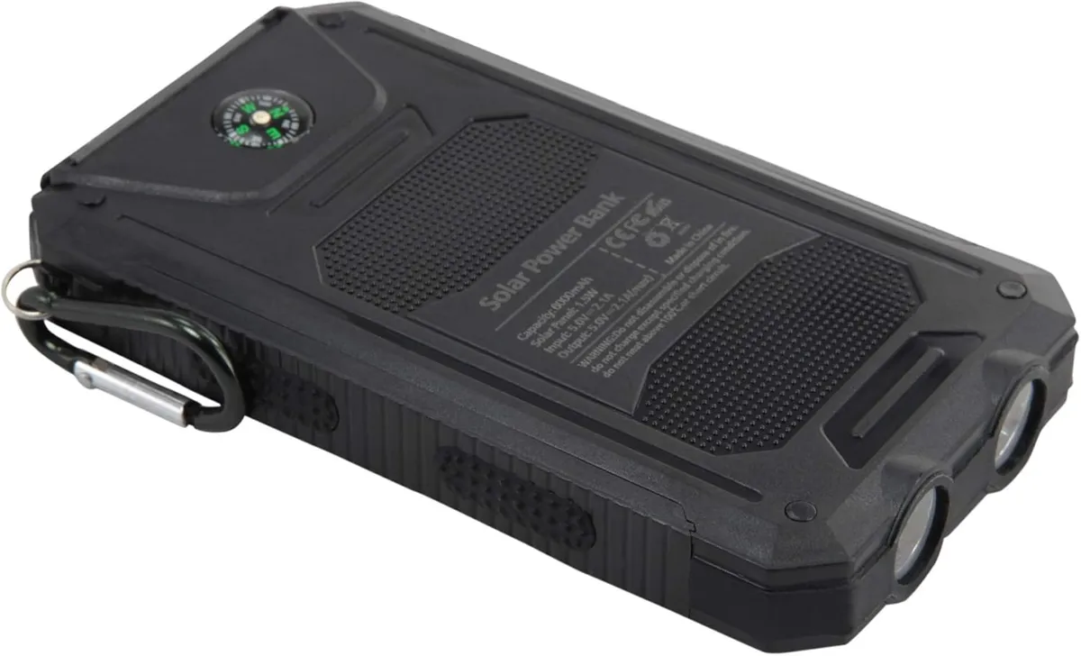 Universal Solar  Solar Powered Backup Power Bank 15000mAh - Power Bank for Smartphones and Tablets