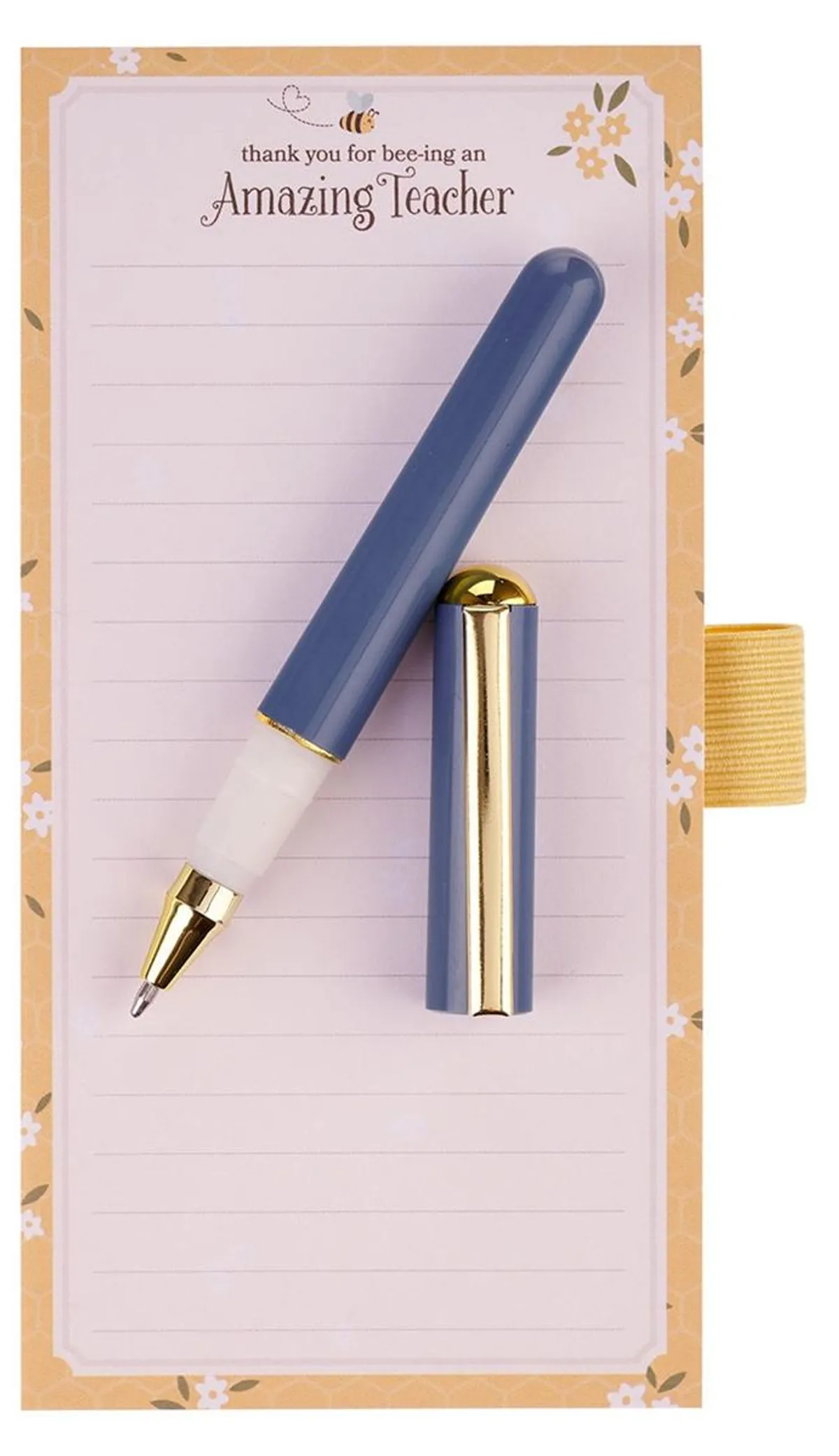 Amazing Teacher Blossom and Bees Notepad and Pen Gift Set