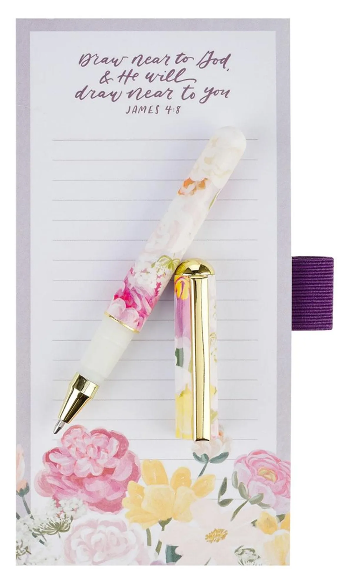 Draw Near to God Magnetic Notepad and Pen Gift Set James 4:8