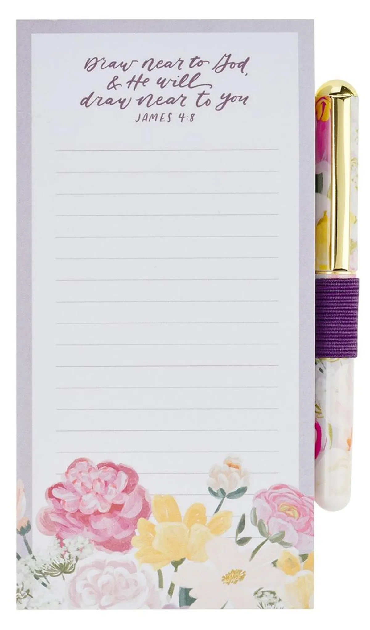 Draw Near to God Magnetic Notepad and Pen Gift Set James 4:8