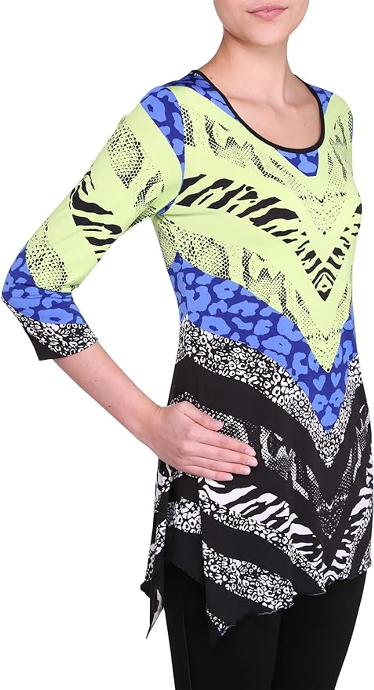 Nygard Women's Plus Size Slims Shark Bite Tunic   Size 2X