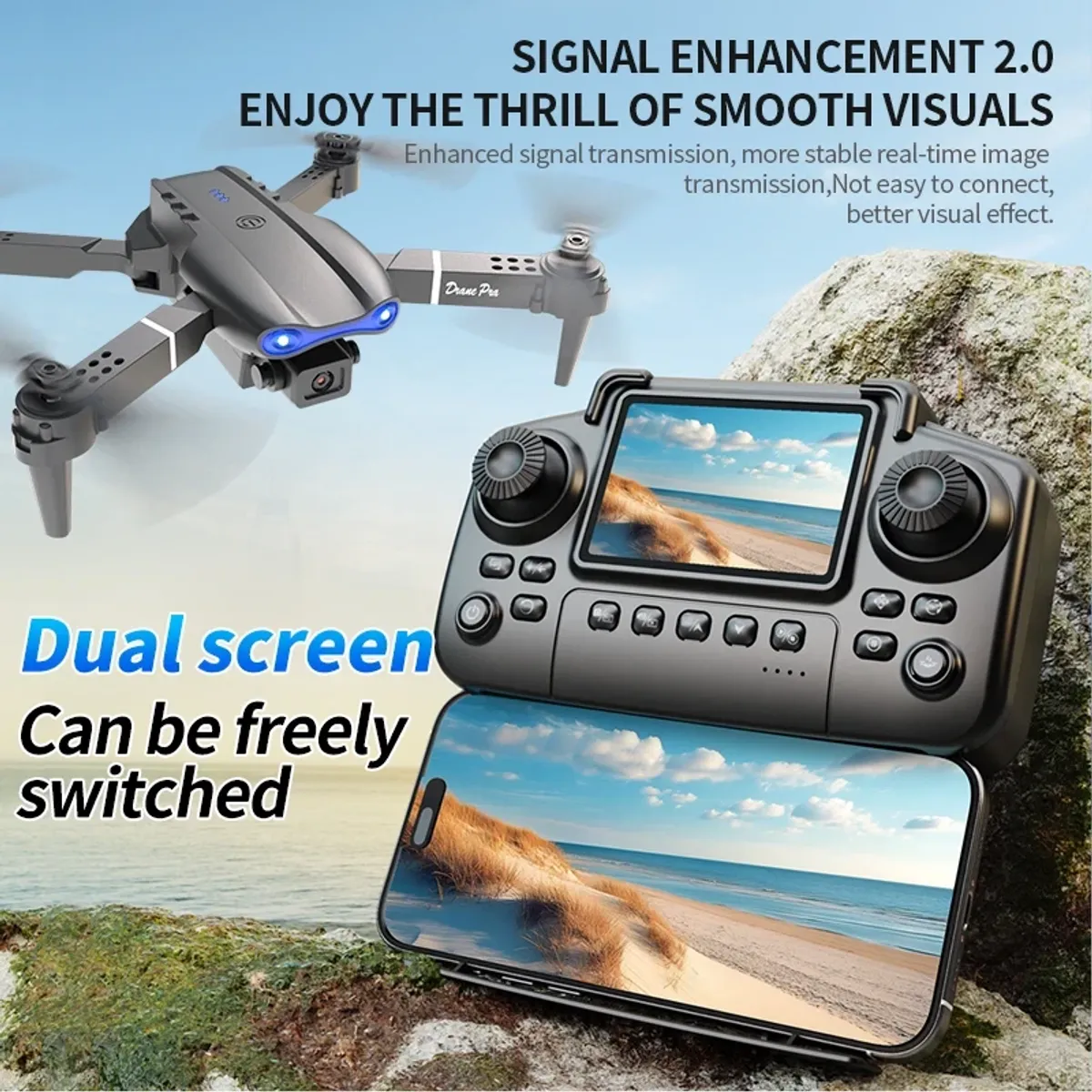 E99 Pro Drone with Screen Remote Control