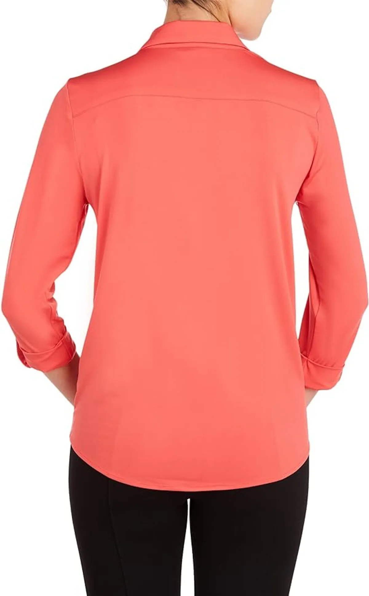 Nygard Women's petite slims button front blouse with tie front - Punch Size: 2X