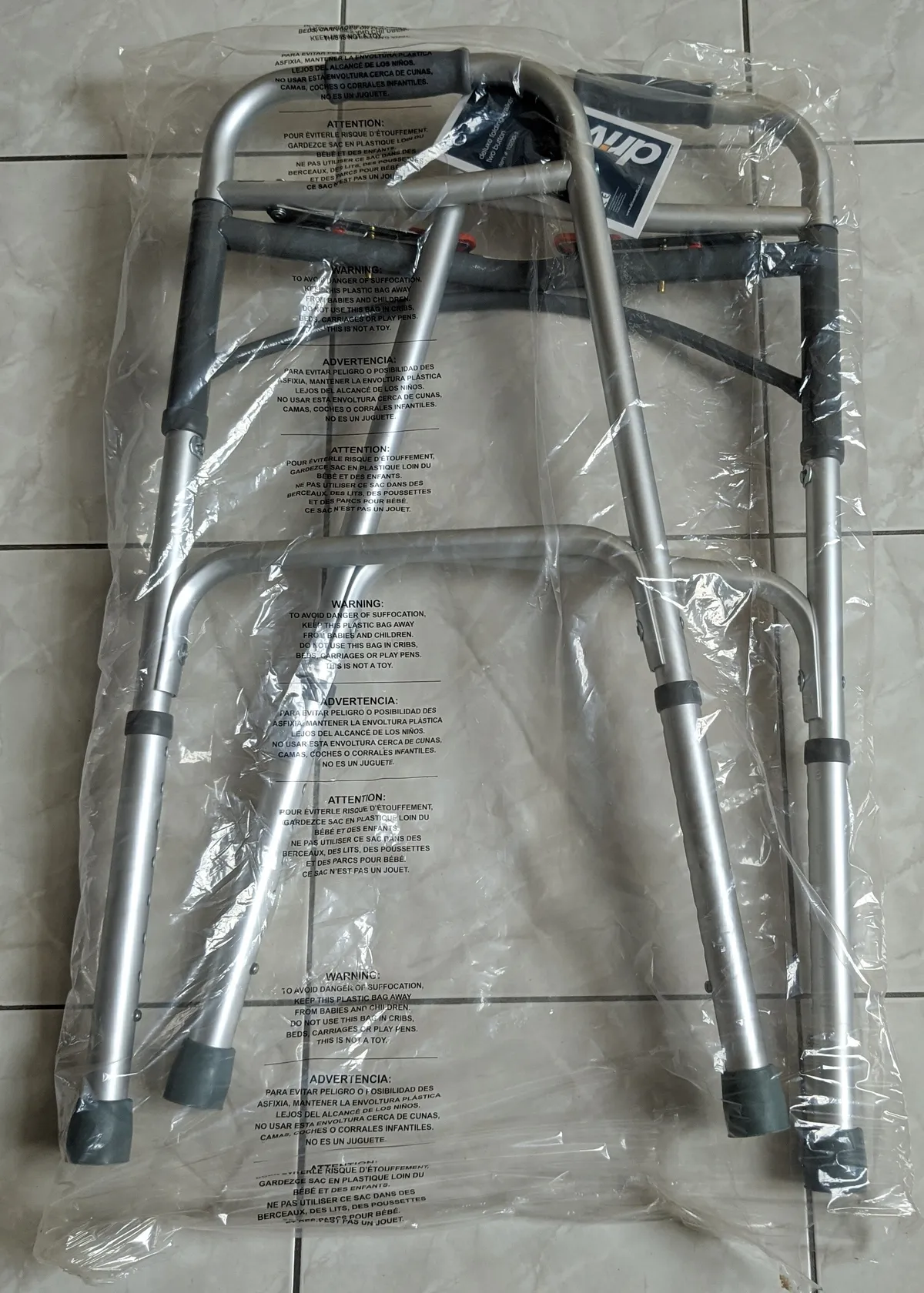 Drive Medical Deluxe Folding Walker, Two Button, Adult (10200-1)