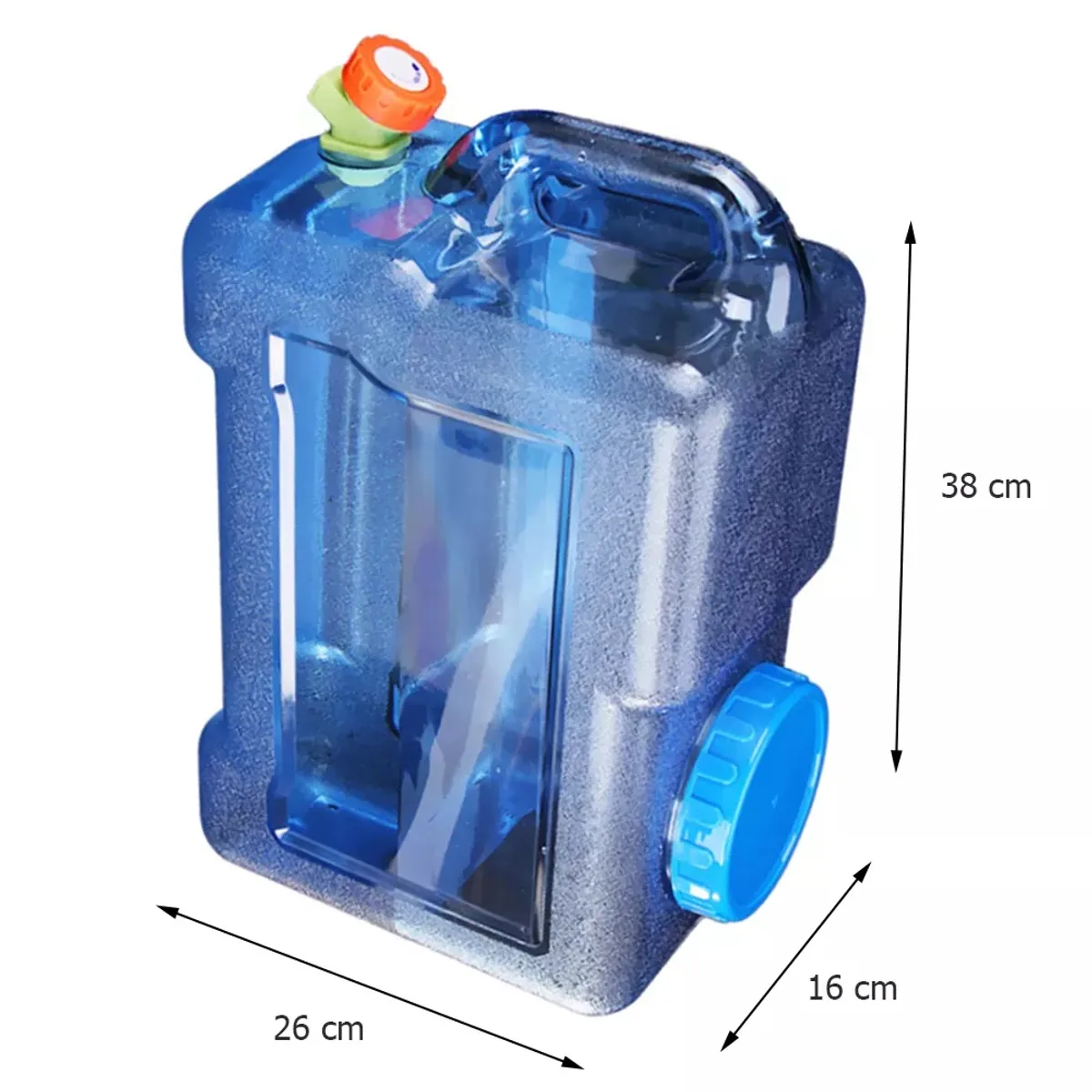 Water Bottle Dispenser, 1 Gallon, Blue, Plastic