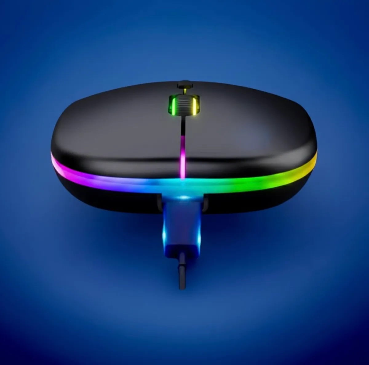 Rechargeable Bluetooth Wireless Mouse with 2.4GHz USB RGB 1600DPI Mouse for Computer Laptop Tablet PC Macbook Gaming Mouse Gamer