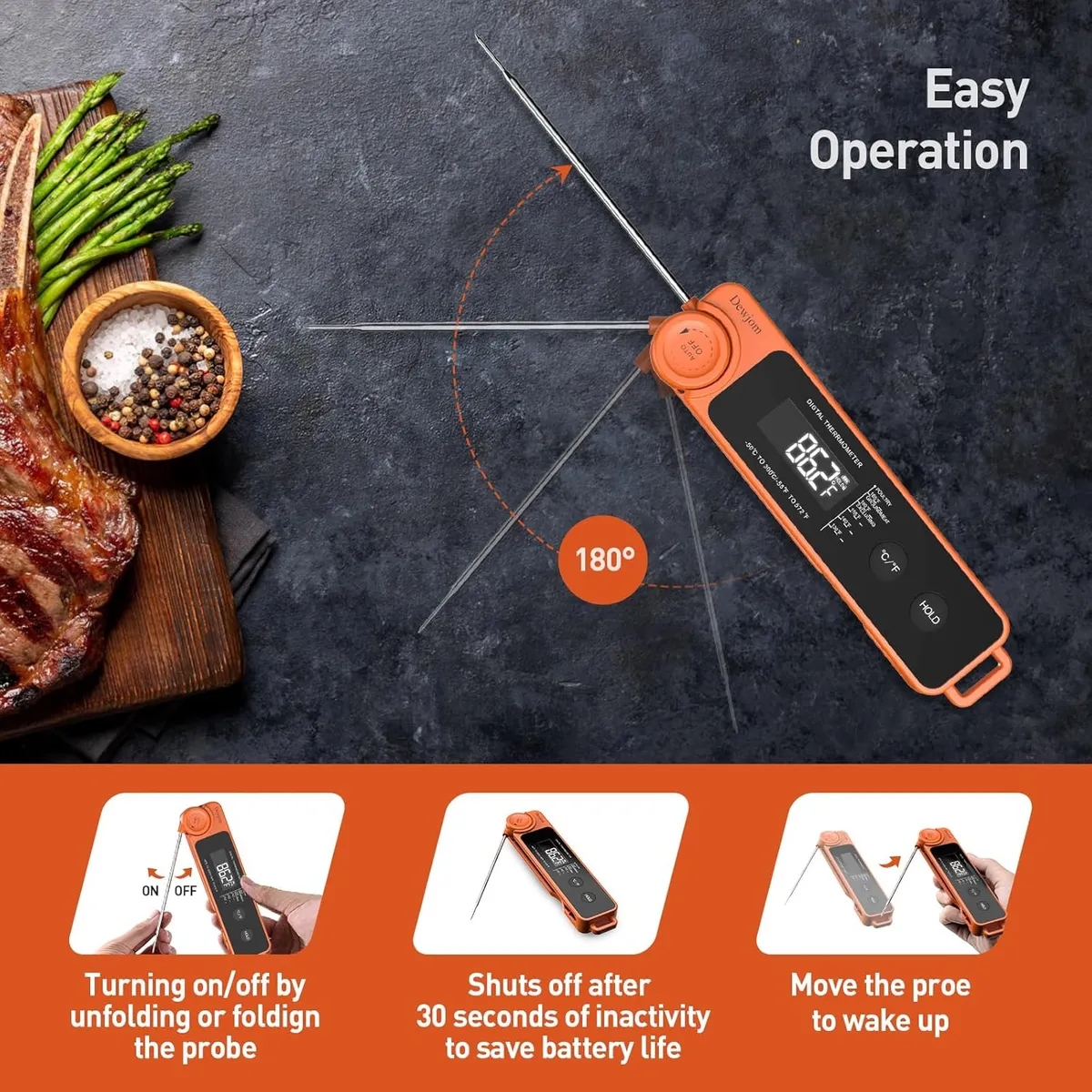 0.5 Sec Instant Read Meat Thermometer
