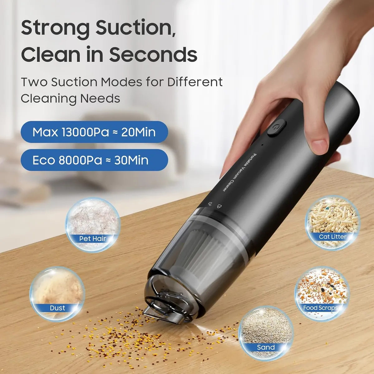 Handheld Vacuum Cordless, Car Vacuum Cleaner Portable
