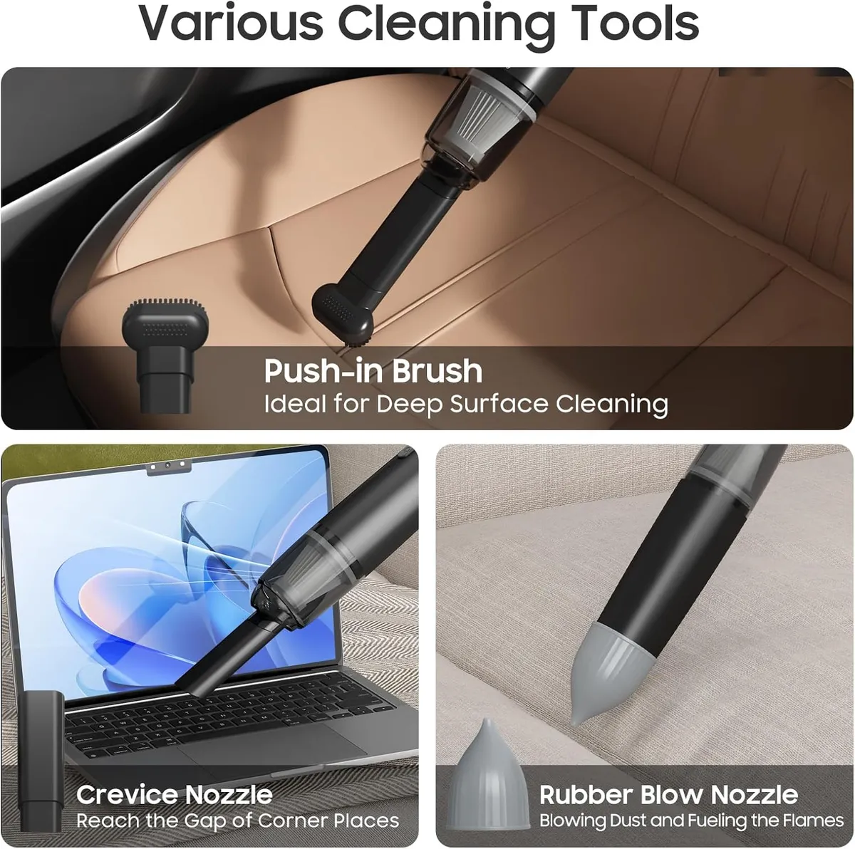 Handheld Vacuum Cordless, Car Vacuum Cleaner Portable