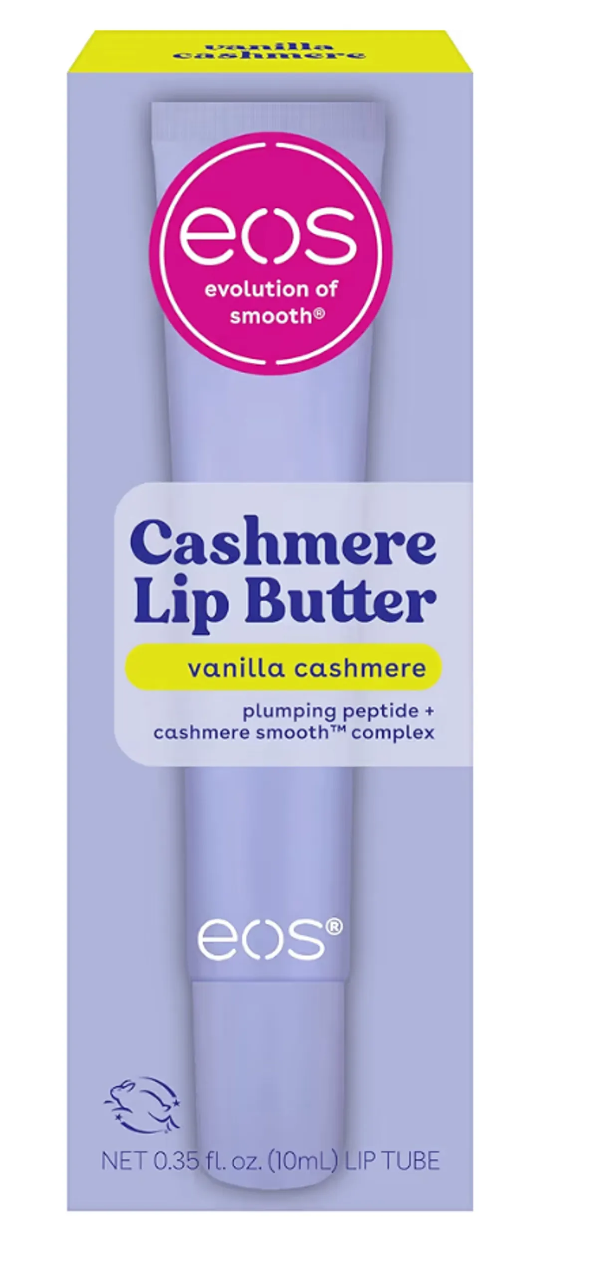Eos Cashmere Lip Butter  Vanilla Cashmere  Smooth & Hydrating Lip Butter with Peptides  0.35 Fl Oz