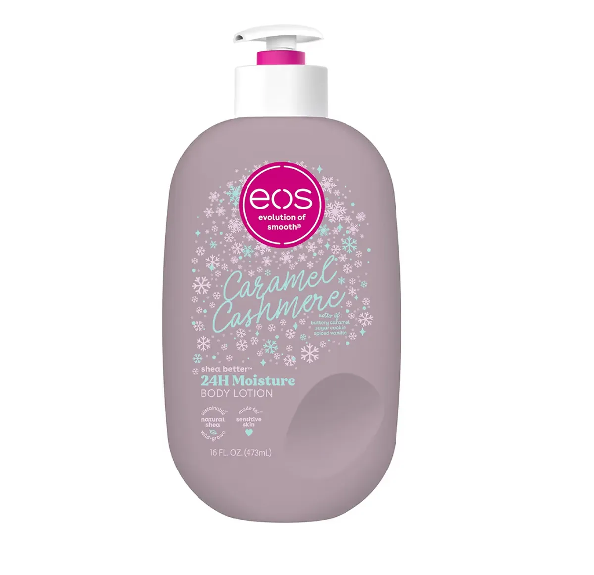 Eos Holiday Body Lotion - Caramel Cashmere - 16 Fl Oz