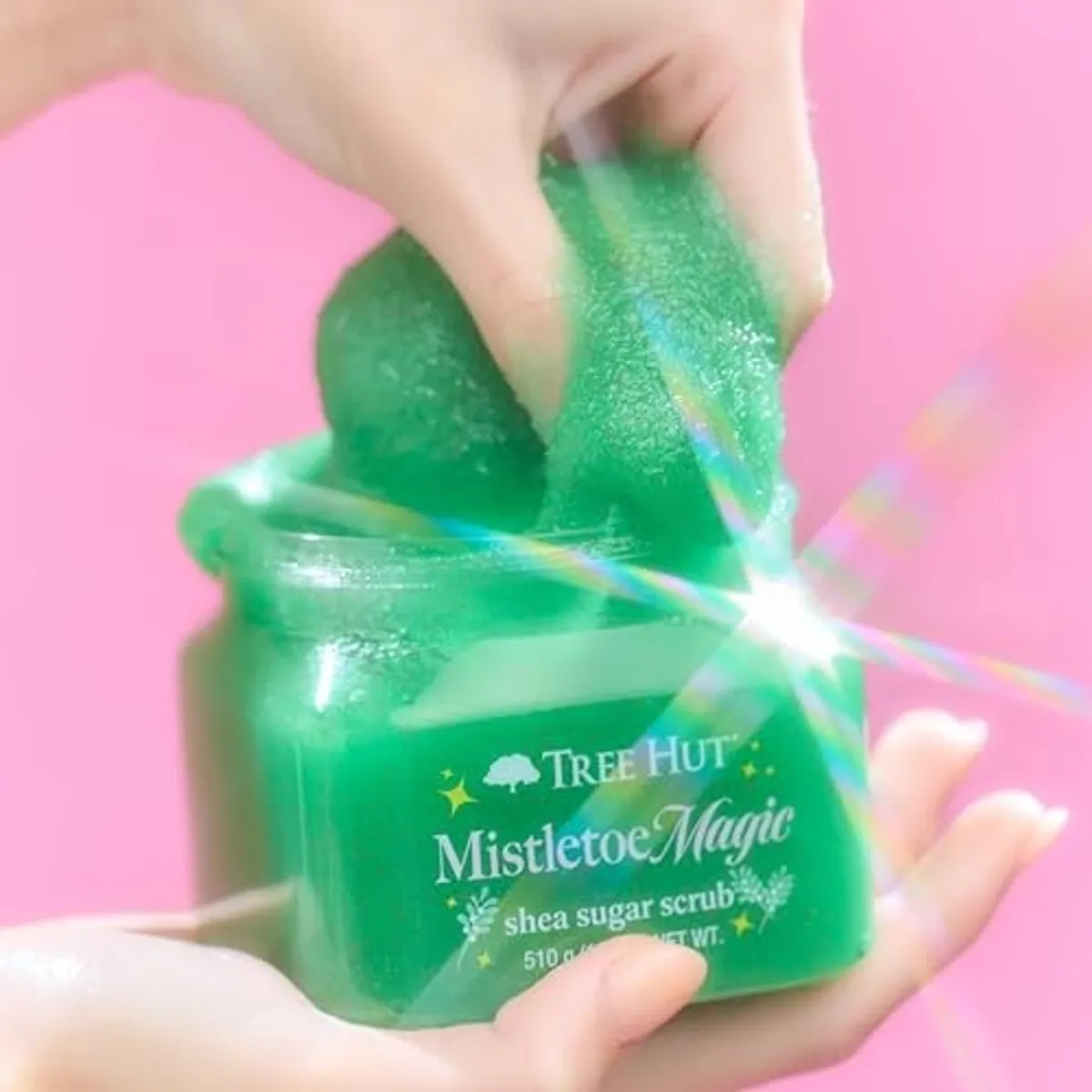 Tree Hut Mistletoe Magic Shea Sugar Scrub Stocking Stuffers, Exfoliating, Hydrating & Moisturizing Body Scrub with Shea Butter & Nourishing Essential