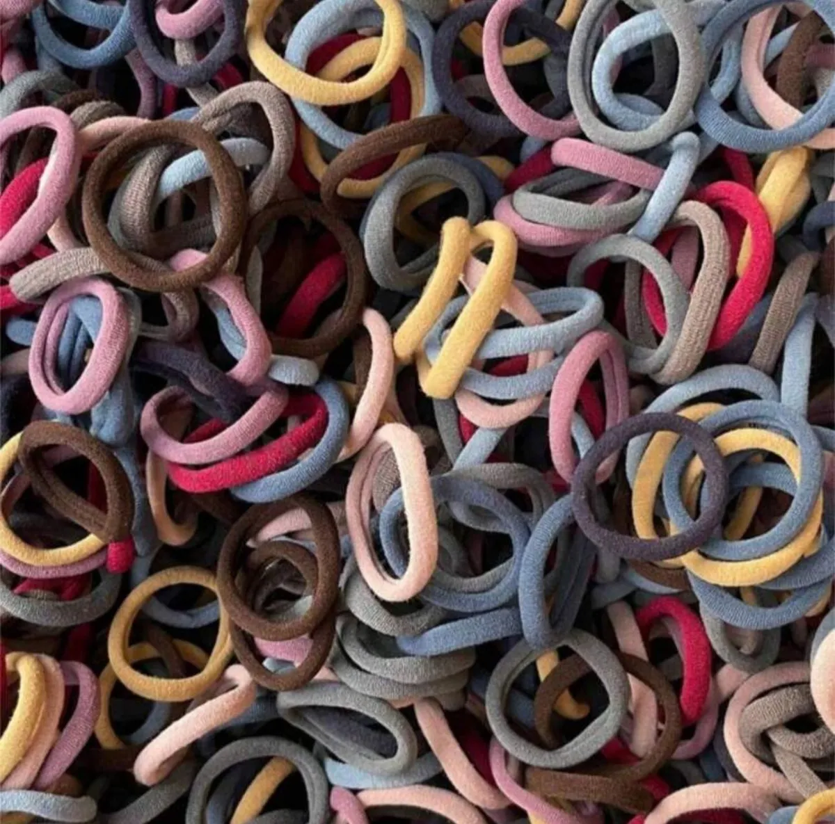 50 Pcs Multicolor High Elasticity Hair Ties, Hair Bands For Women & Girls - Thick, Soft & Seamless