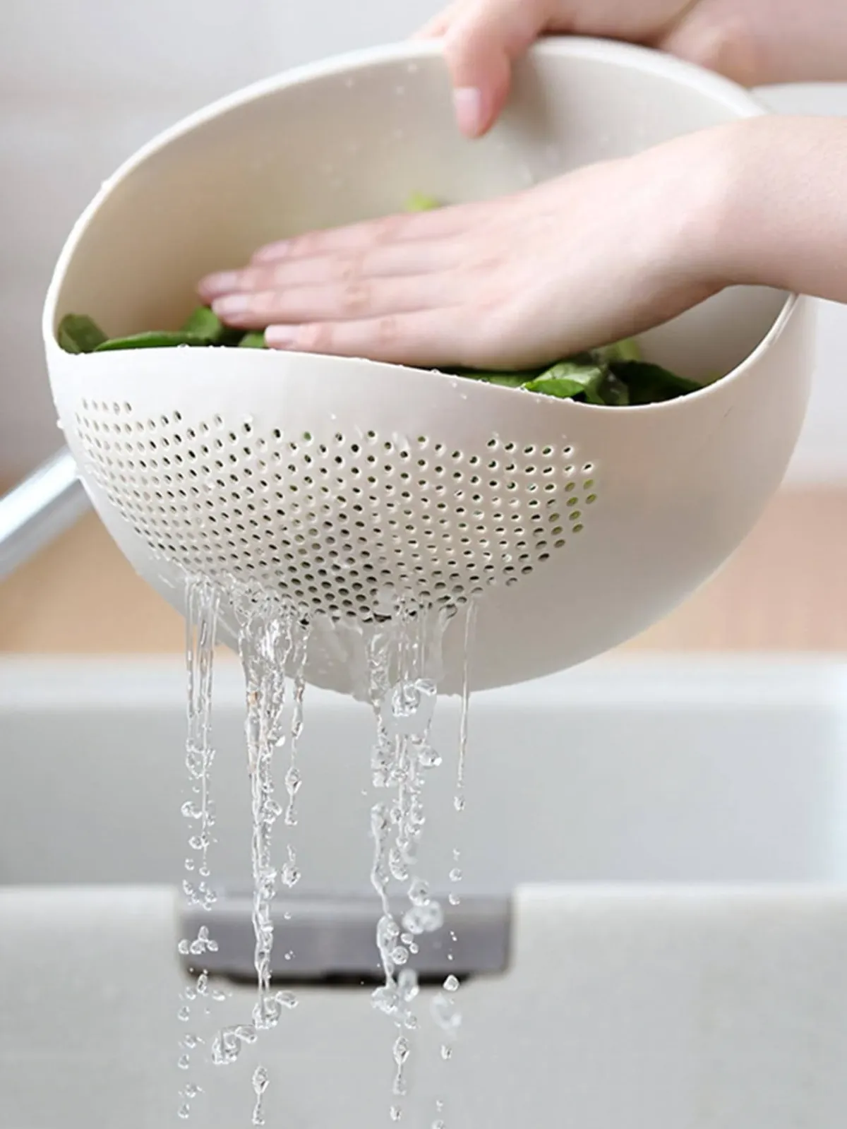 Colander Rice Bowl Drain Basket Fruit Bowl Washing Drain basket
