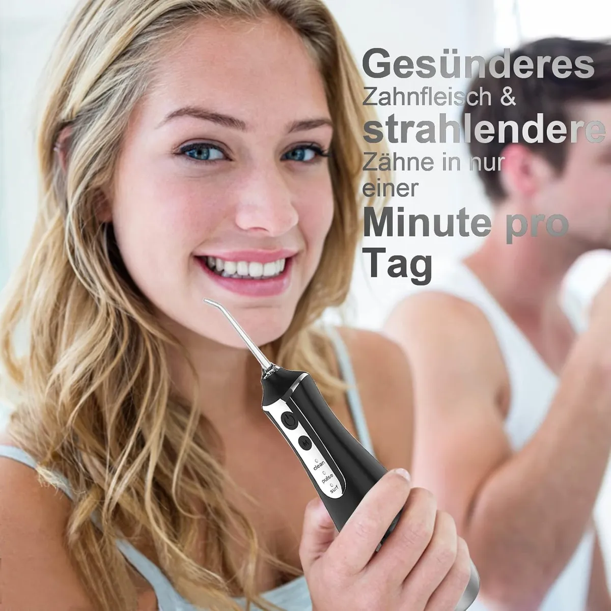 Water Flosser Cordless Teeth Cleaner, 350ML Portable Cordless Dental Oral Irrigator for Tooth Care