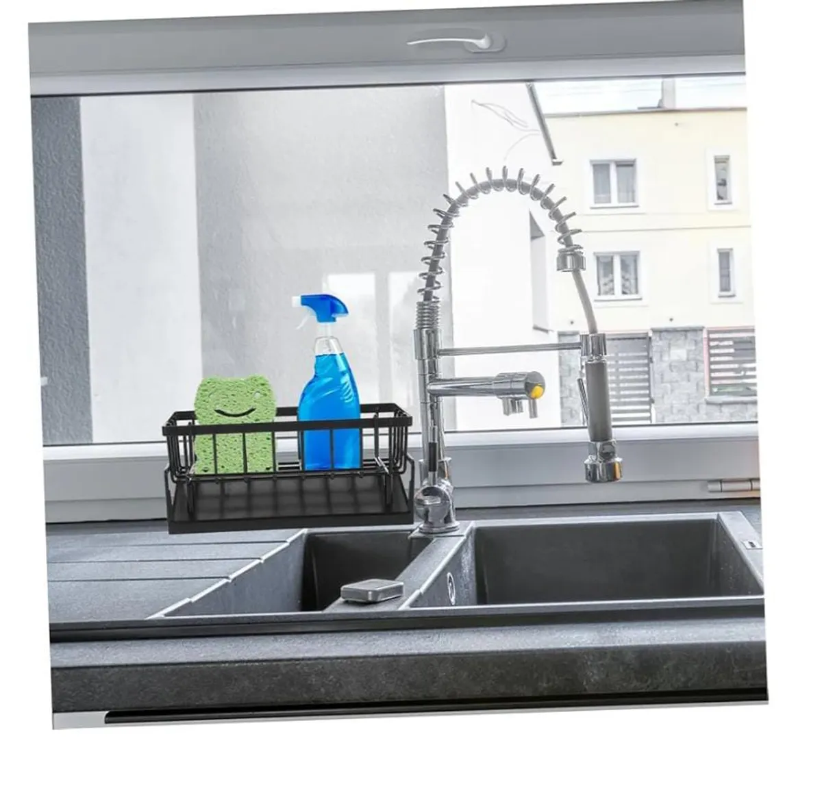 Kitchen Sponge Holder Desktop Sponge Rack Drainer for Sink Versatile Organizer Dishcloths and