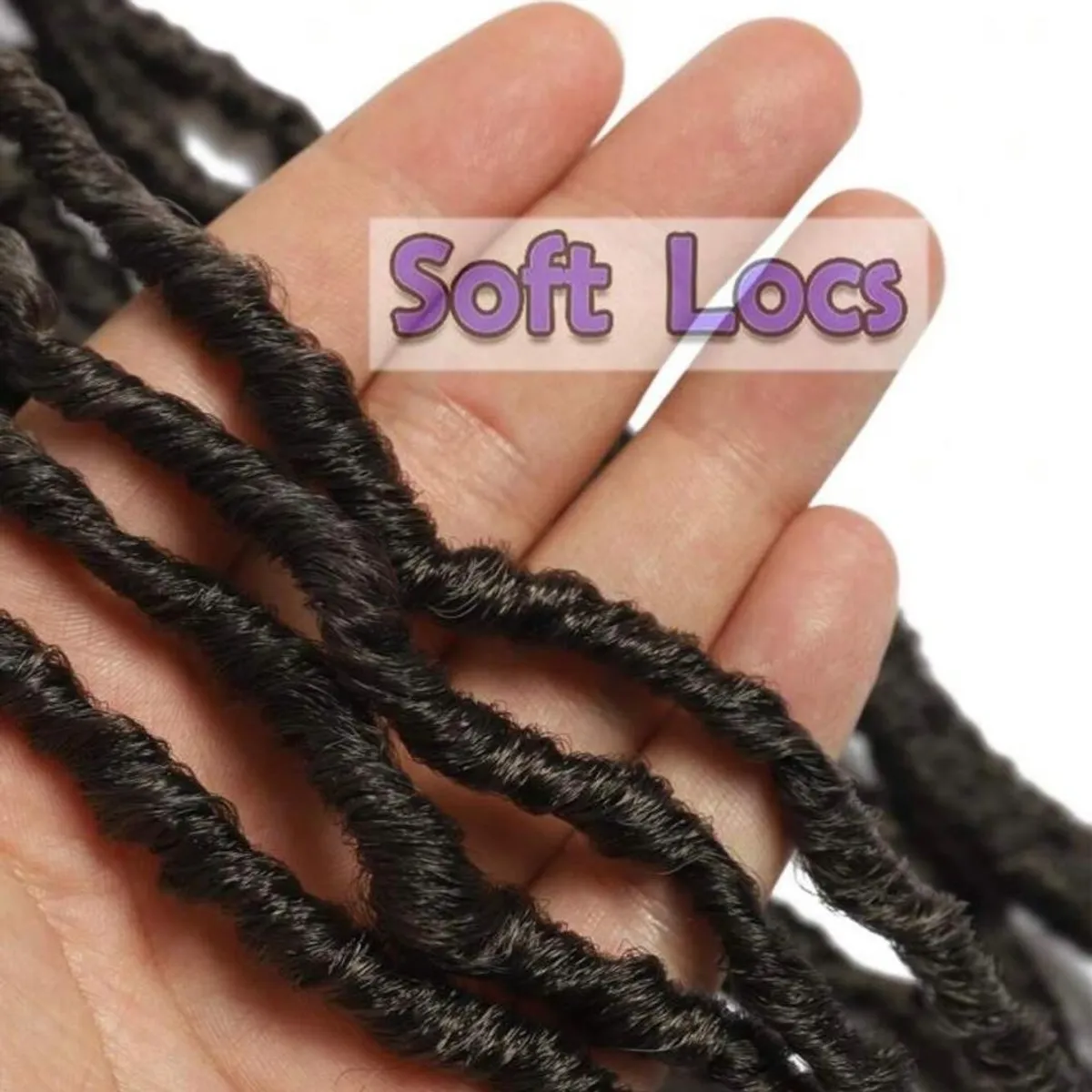 Black Soft Faux Locs Crochet Hair 18-Inch