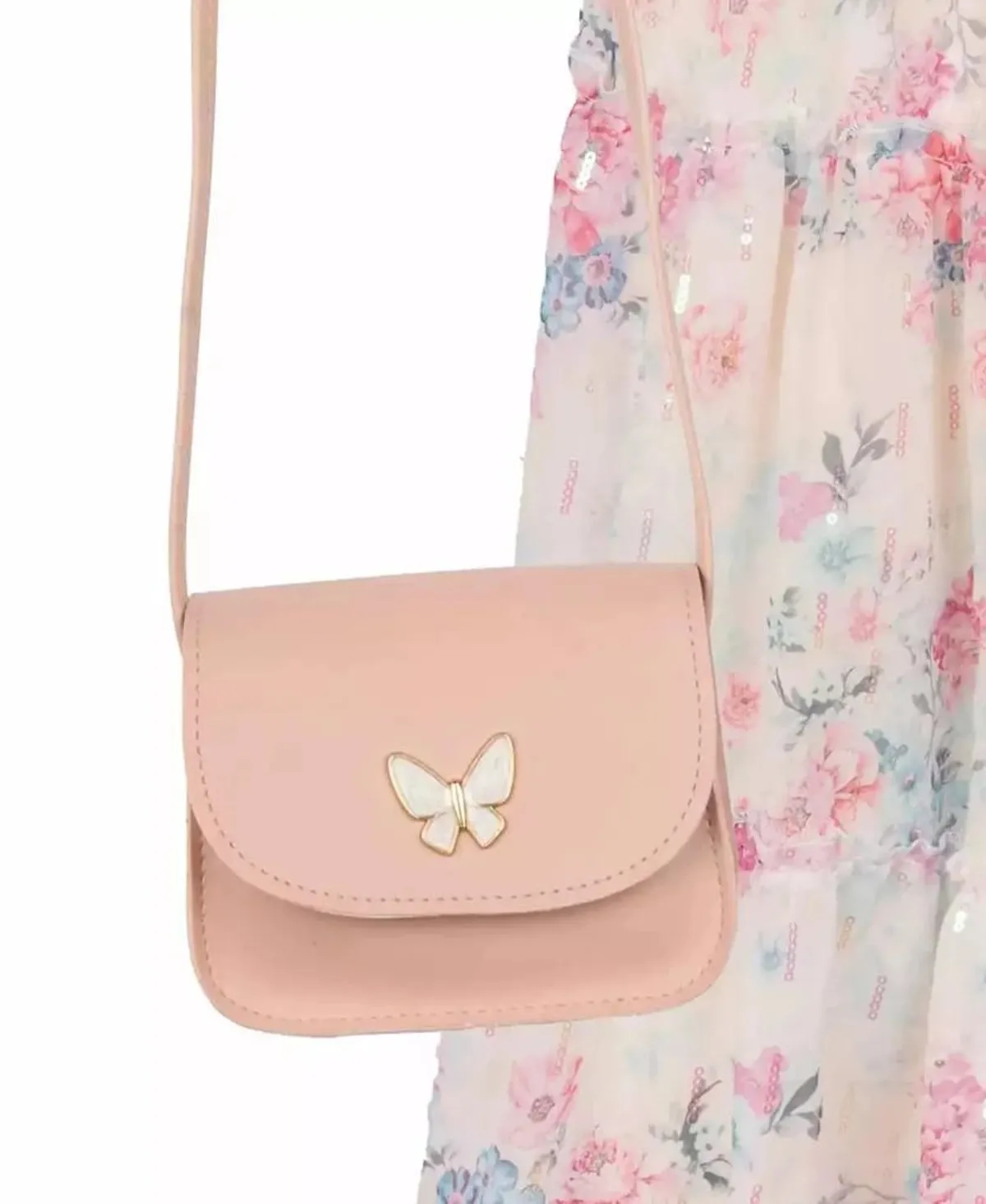 Women pink butterfly bag.