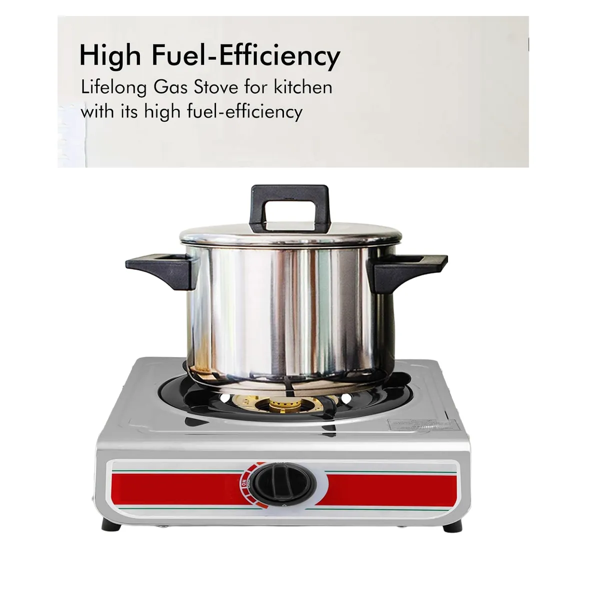 Stainless-steel Portable 1 Burner Gas Stove with automatic ignition
