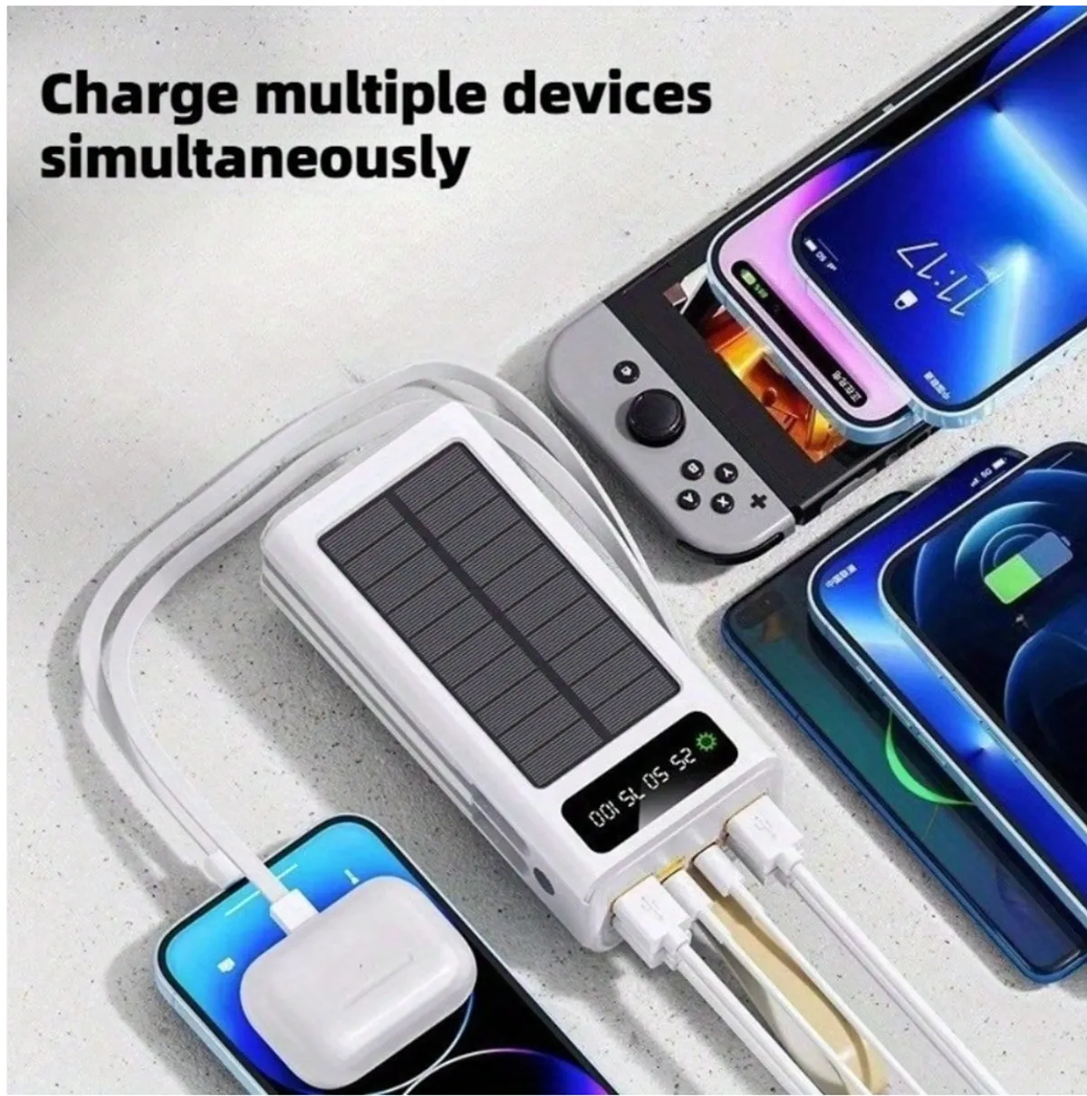 Power Bank (PB9255) 30,00mAh w/ Light (BLK)