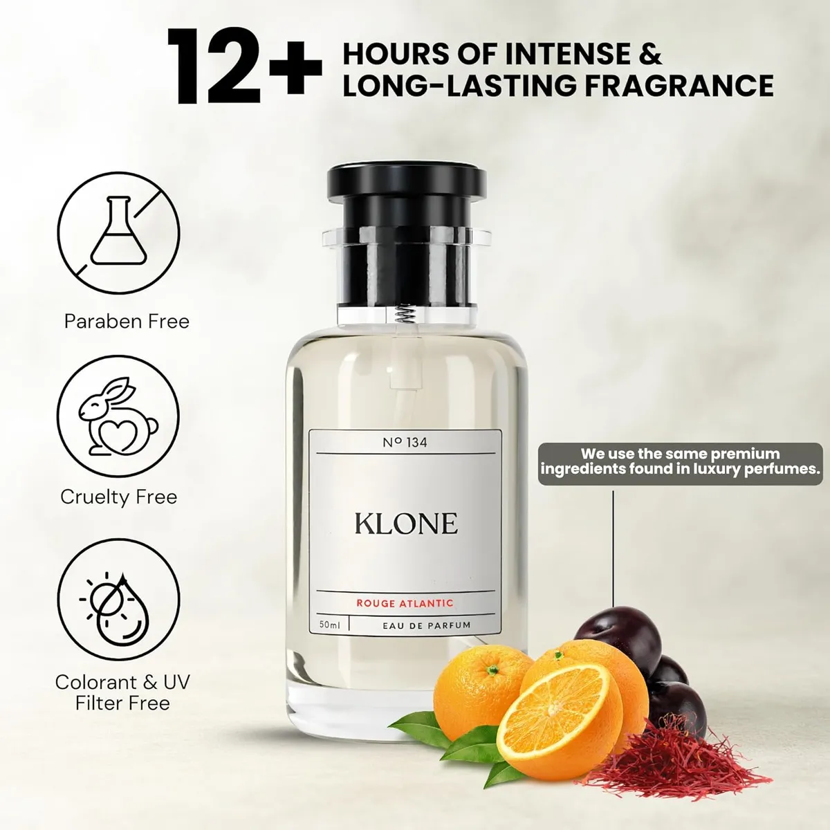 Rouge Atlantic Eau de Parfum Scents (50ml) - Long Lasting Cologne for Men Inspired by Rouge