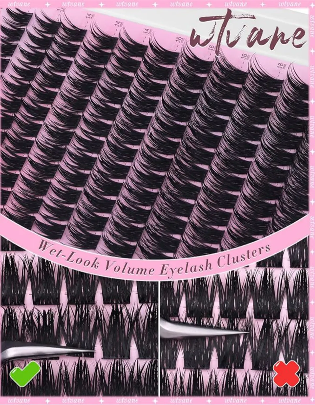 Lash Clusters Manga Eyelash Clusters Wispy Lash Clusters with Spikes Volume Cluster Eyelash Extensions 12-20mm D-Curly Individual Lashes Extensions Anime False Eyelashes Cluster Wet Look