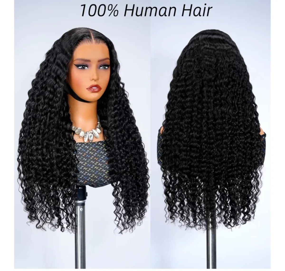 18" 13x6 Deep Wave Lace Front Wigs Human Hair Ready To Go