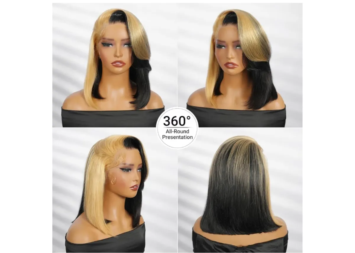 14" 13x4 Two toned Glueless Bob Wig