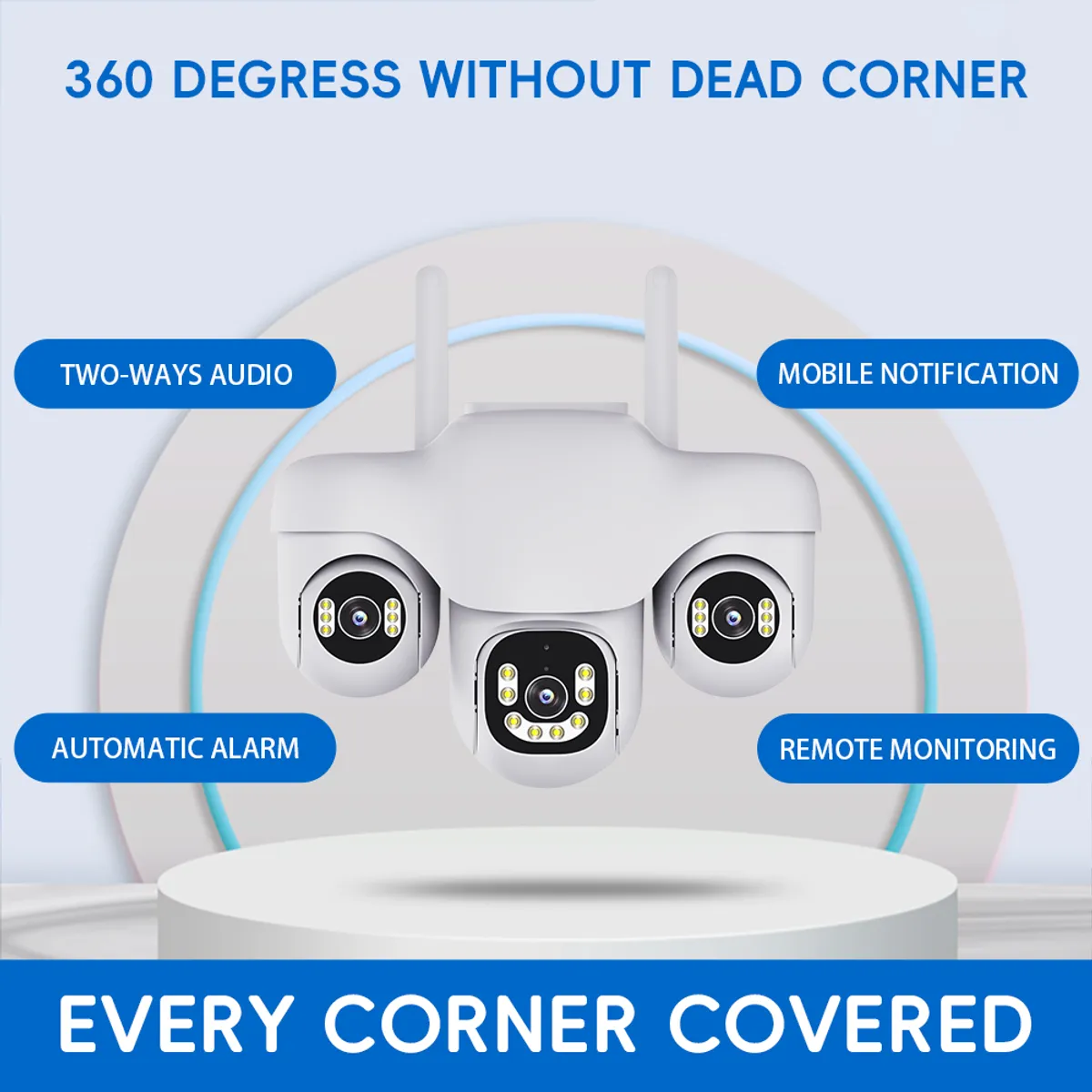 Triple Lens CCTV Camera