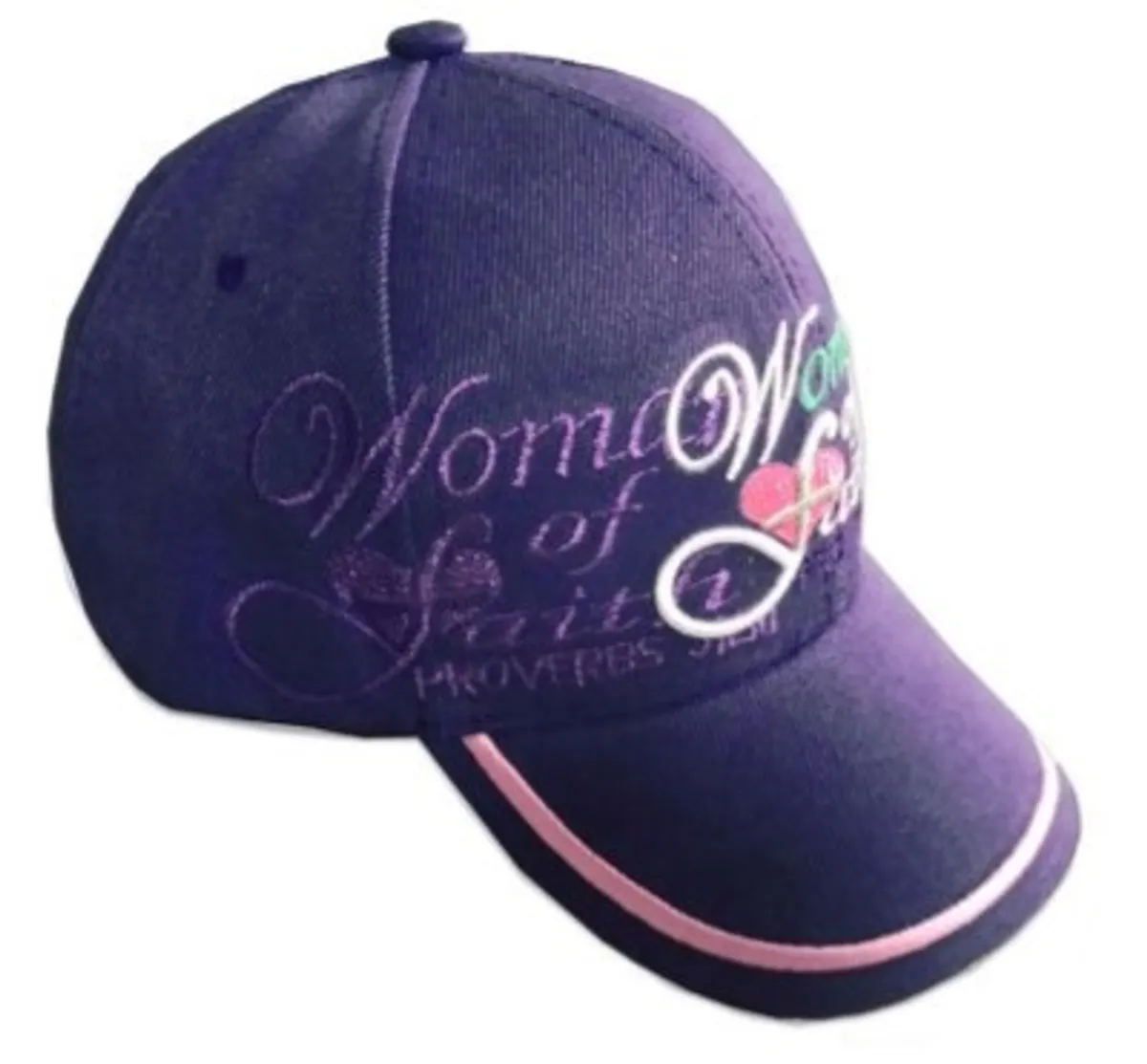 Woman of Faith Cap, Proverbs 31:30, Purple