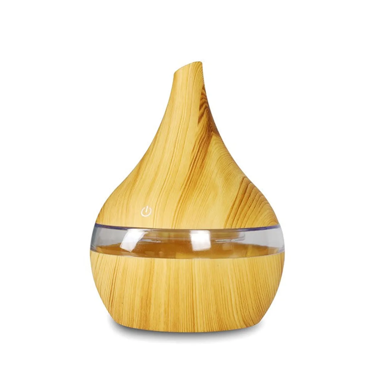 Aromatherapy Diffuser with Essential Oils – Remote Control + 7 LED Night Lights, Light Natural Wood
