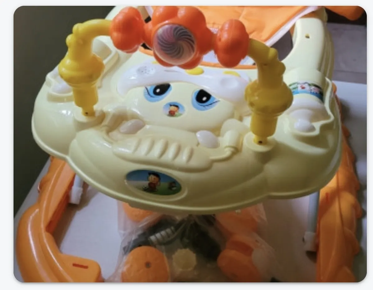 Baby walker Orange and Yellow- Unisex Baby Walker