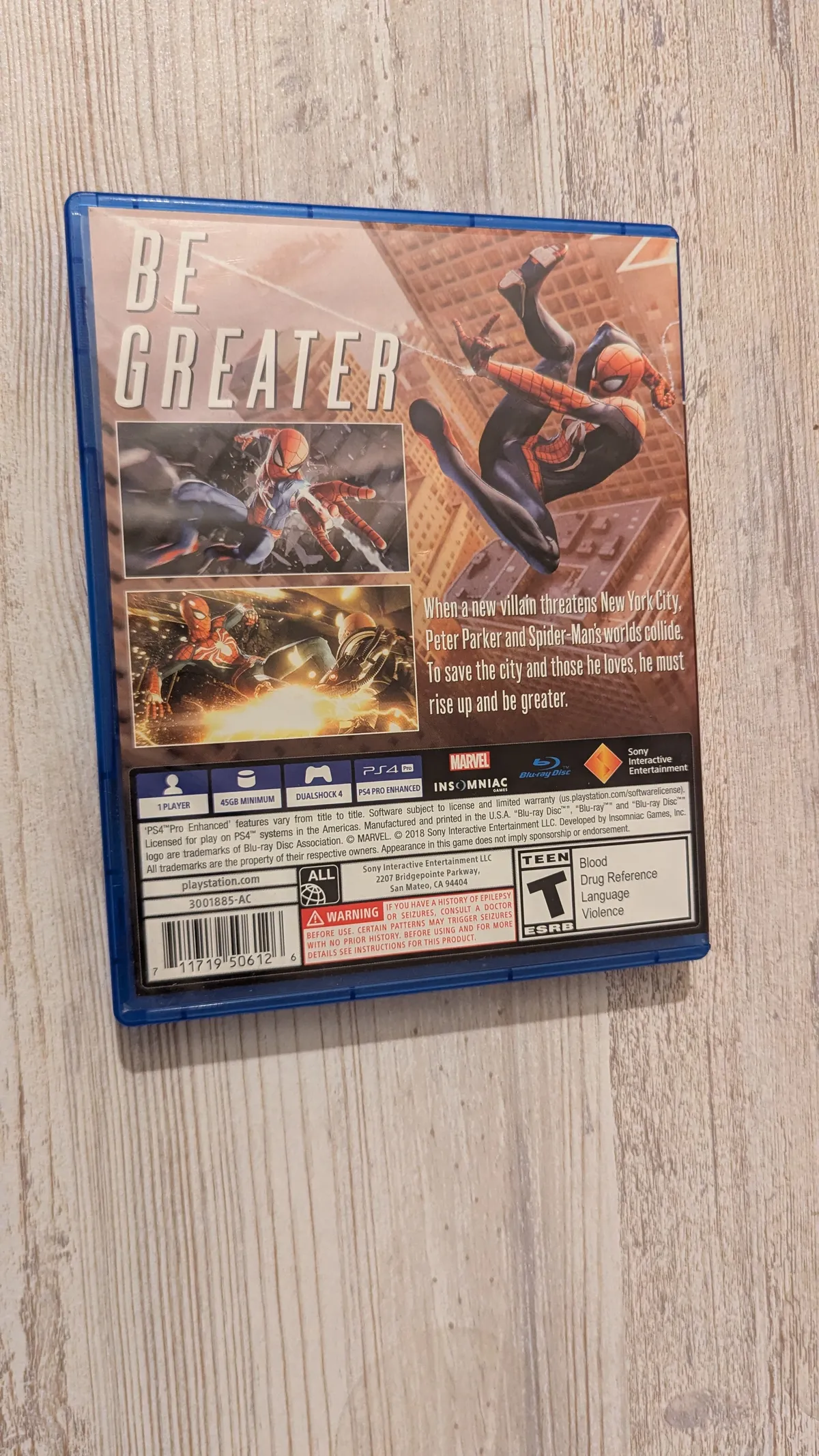 Marvel Spider-Man PS4