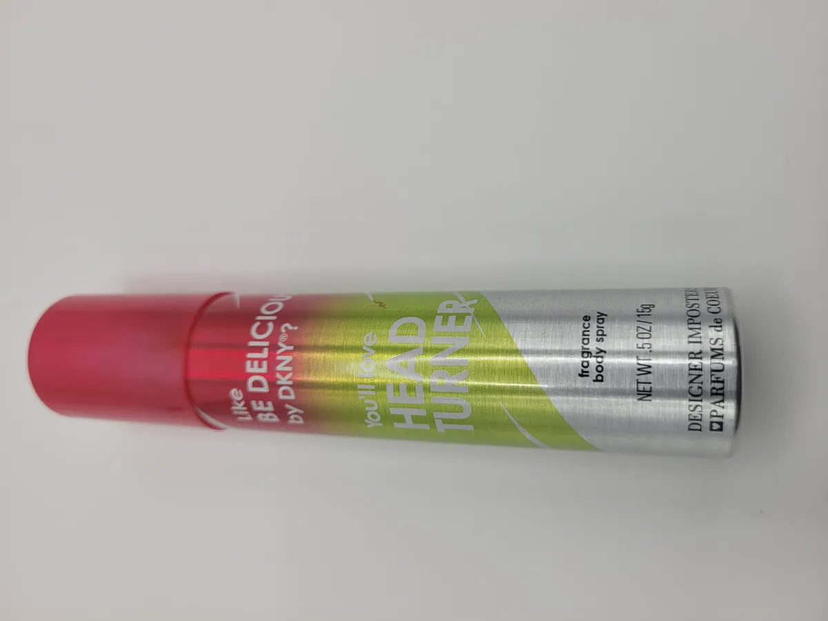Parfums De Coeur Designer Imposters Head Turner Body Spray .5 oz for Women. Like Be Delicious Women Fragrance Body Spray.