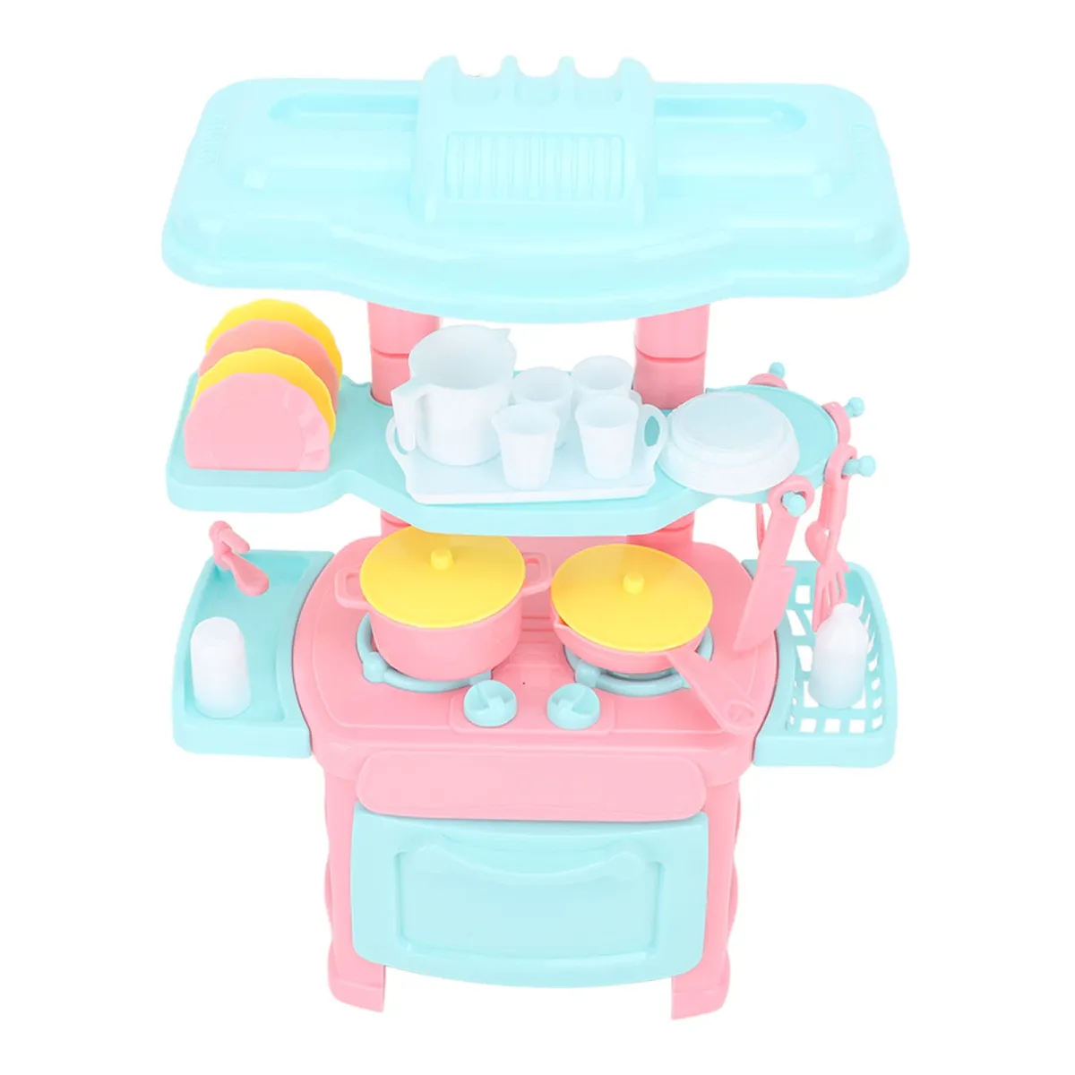 MnKC 48PCS Mini Kitchen Fun Pretend Cooking Toy Set Girls