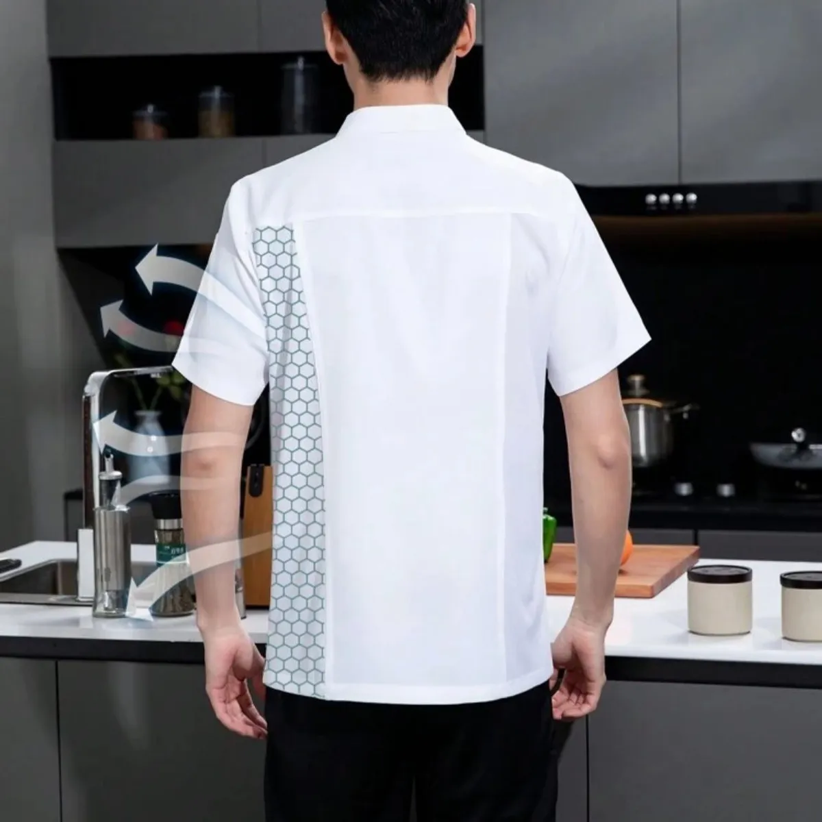 Breathable Chef Jacket With Back Mesh