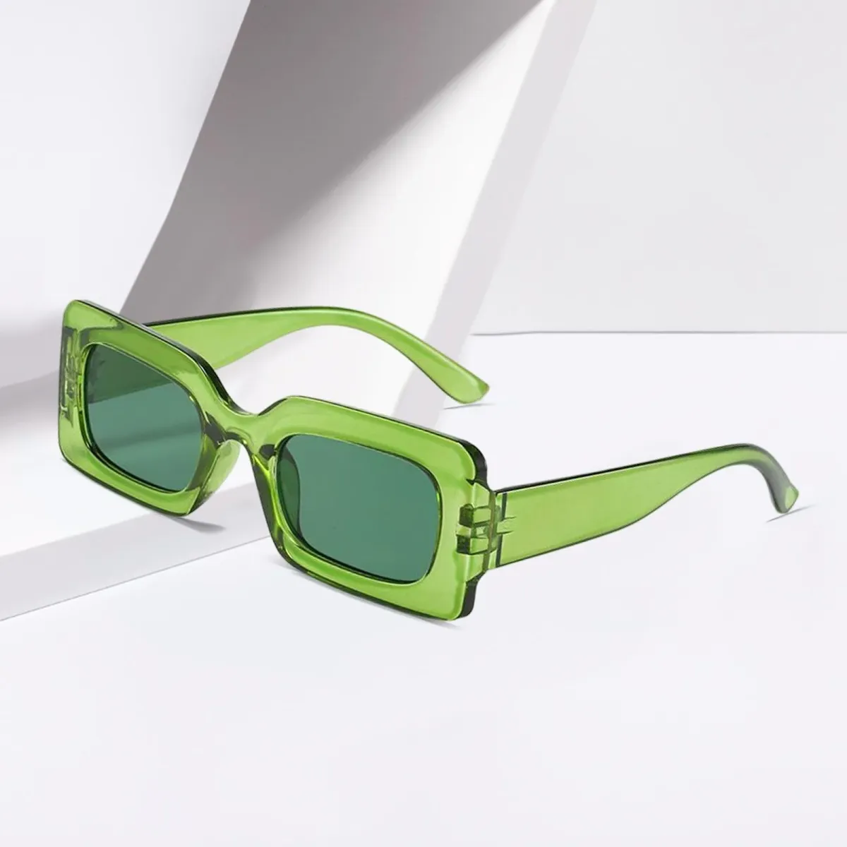 Retro Sunglasses Vintage,Fashion Driving Glasses,Small Square Rectangle 90s Glasses