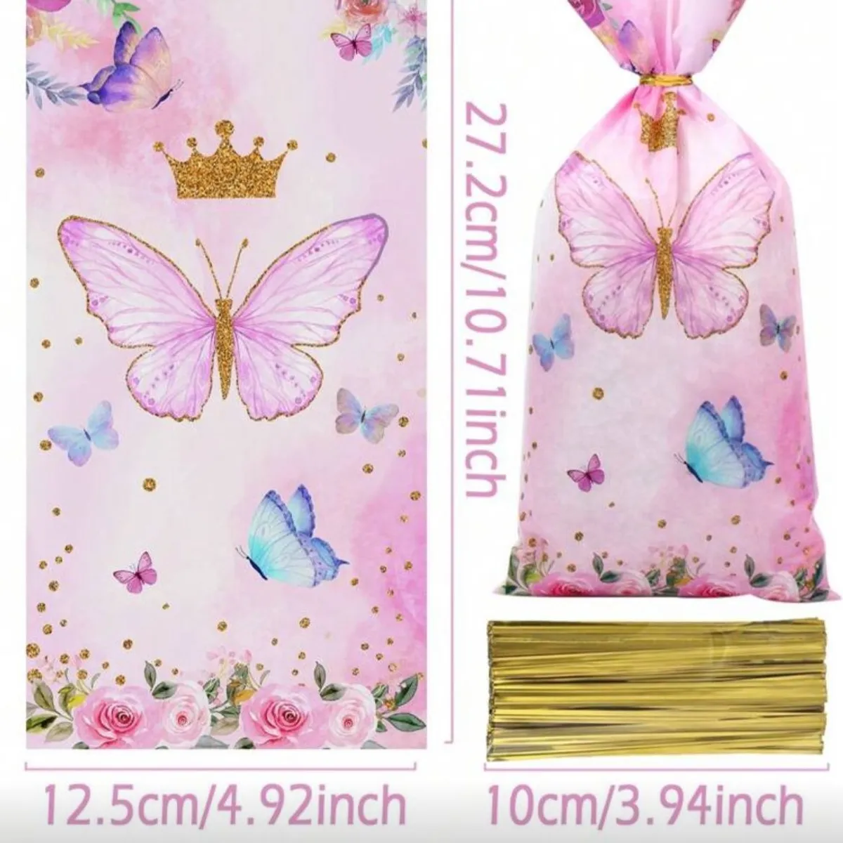 10pcs Butterfly Themed Party Favor Bags