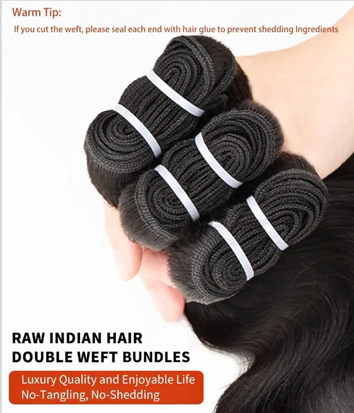Raw Bundles Human Hair Body Wave, No Tangle Shedding, Keep Texture Silky Soft After Multiple Washes, 15A Raw Indian Hair Bundles 16" 18" 20" +Closure, Triple Lifespan 3X