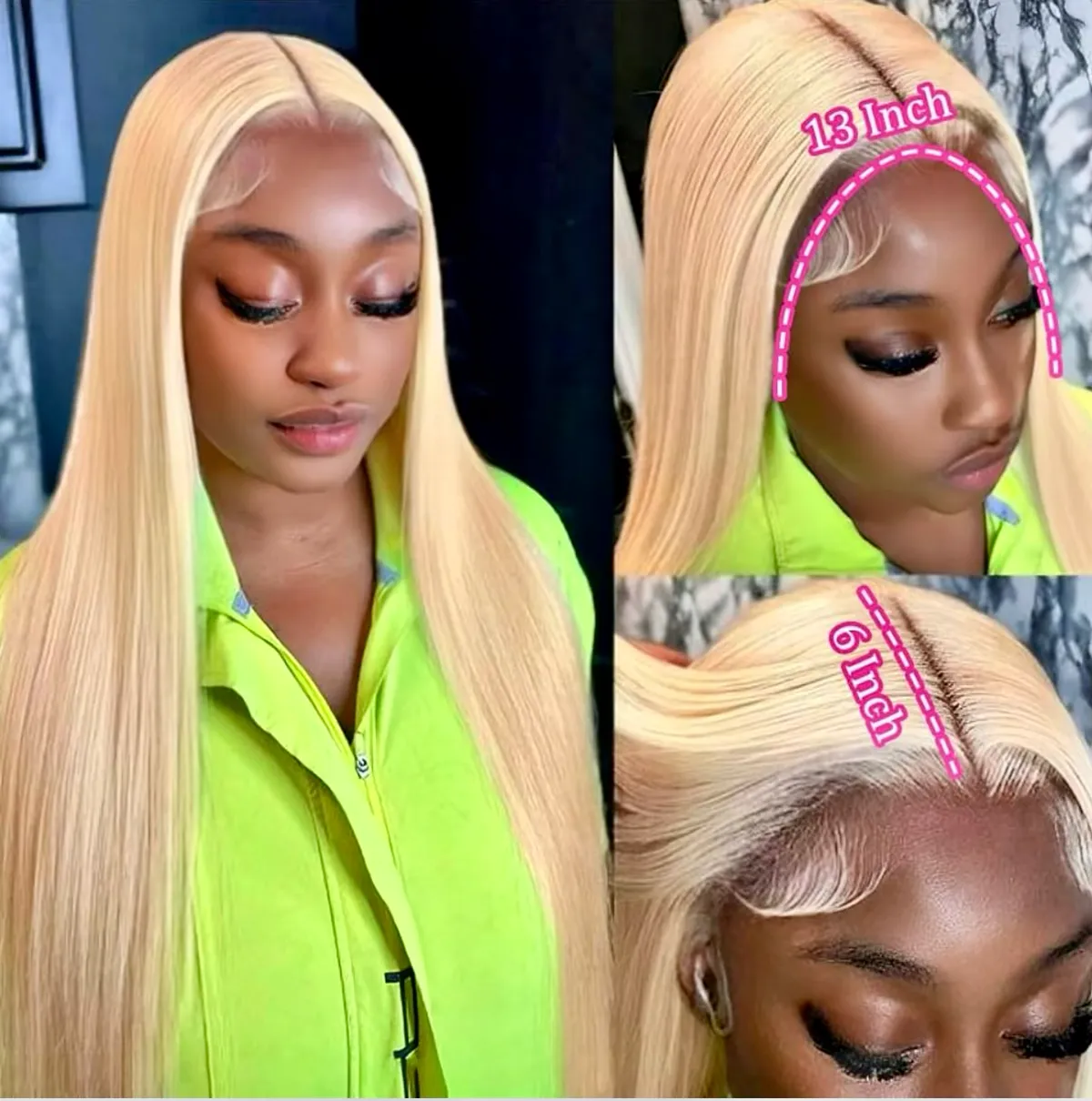 30 Inch 613 Lace Front Wig Human Hair Blonde 13X6 HD Transparent Lace Front Wigs Human Hair 180% Density Blonde Glueless Wigs 613 HD Straight Lace Frontal Wig Pre Plucked